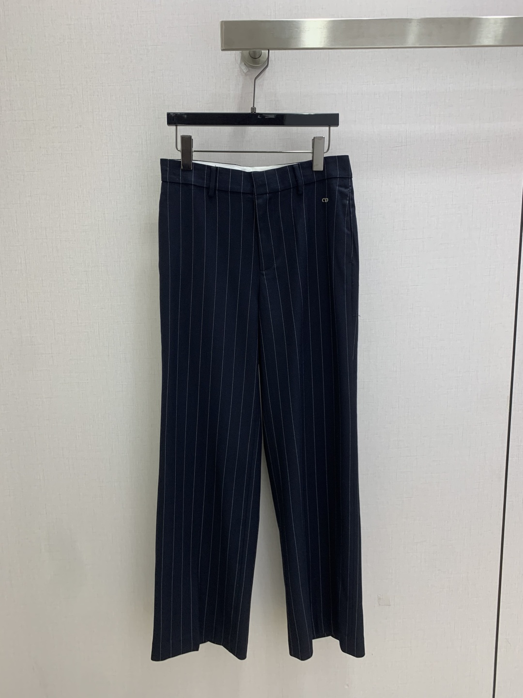 Dior Navy Pinstripe Wide Leg Pants