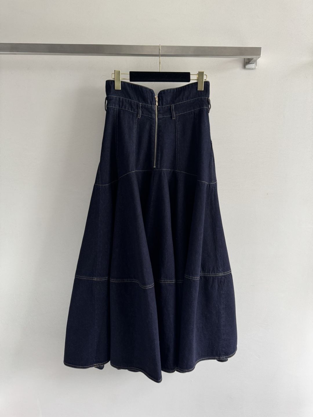Zimmermann Denim Midi Skirt High Waist A-Line Flared Hem, Sweet Cool Style 9 cmp a1756447001000 6662
