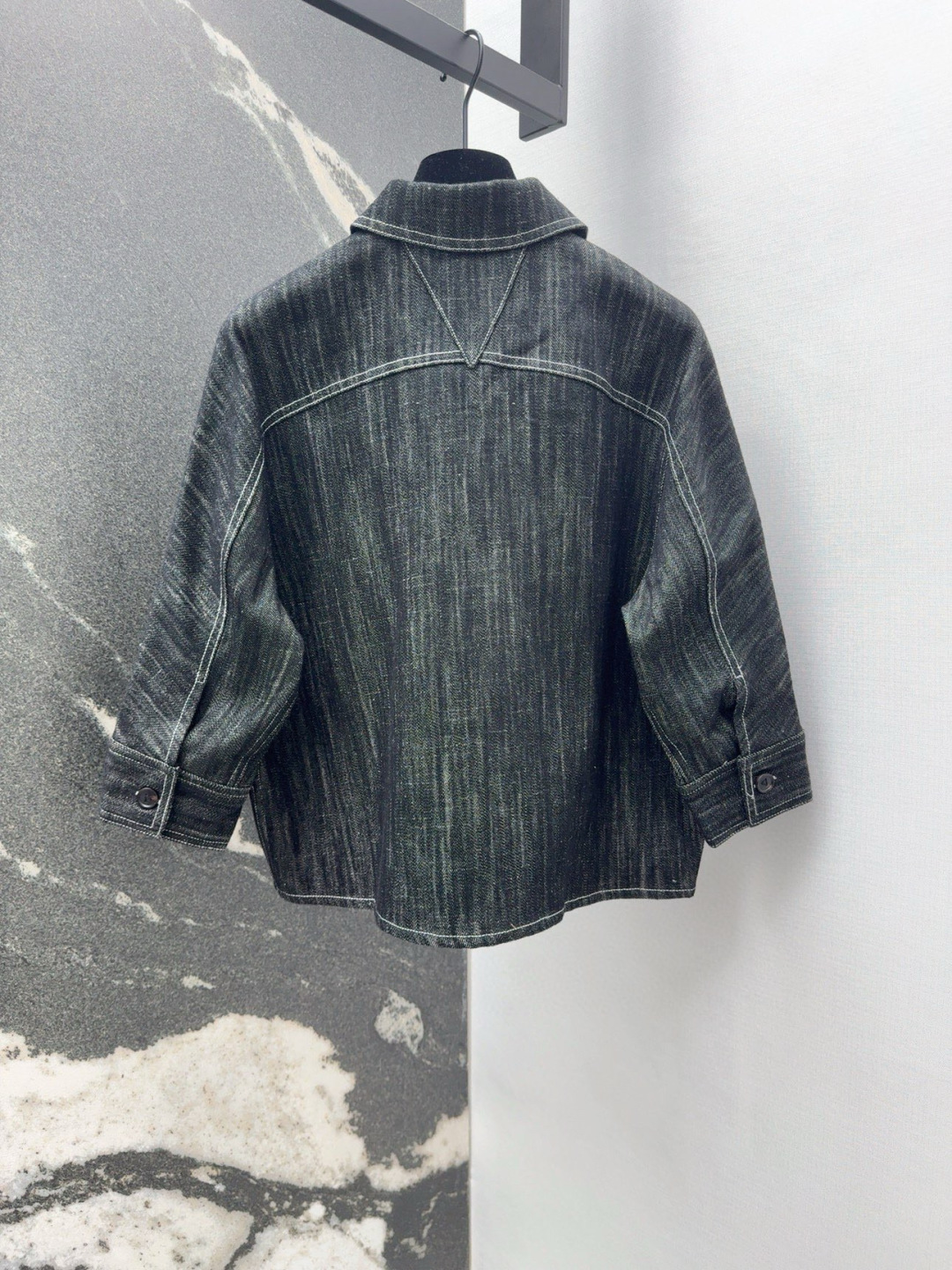 Spring and Summer New Old-Water-Washed Cowboy Suit with High-Quality Sensory Liner - 图片 9