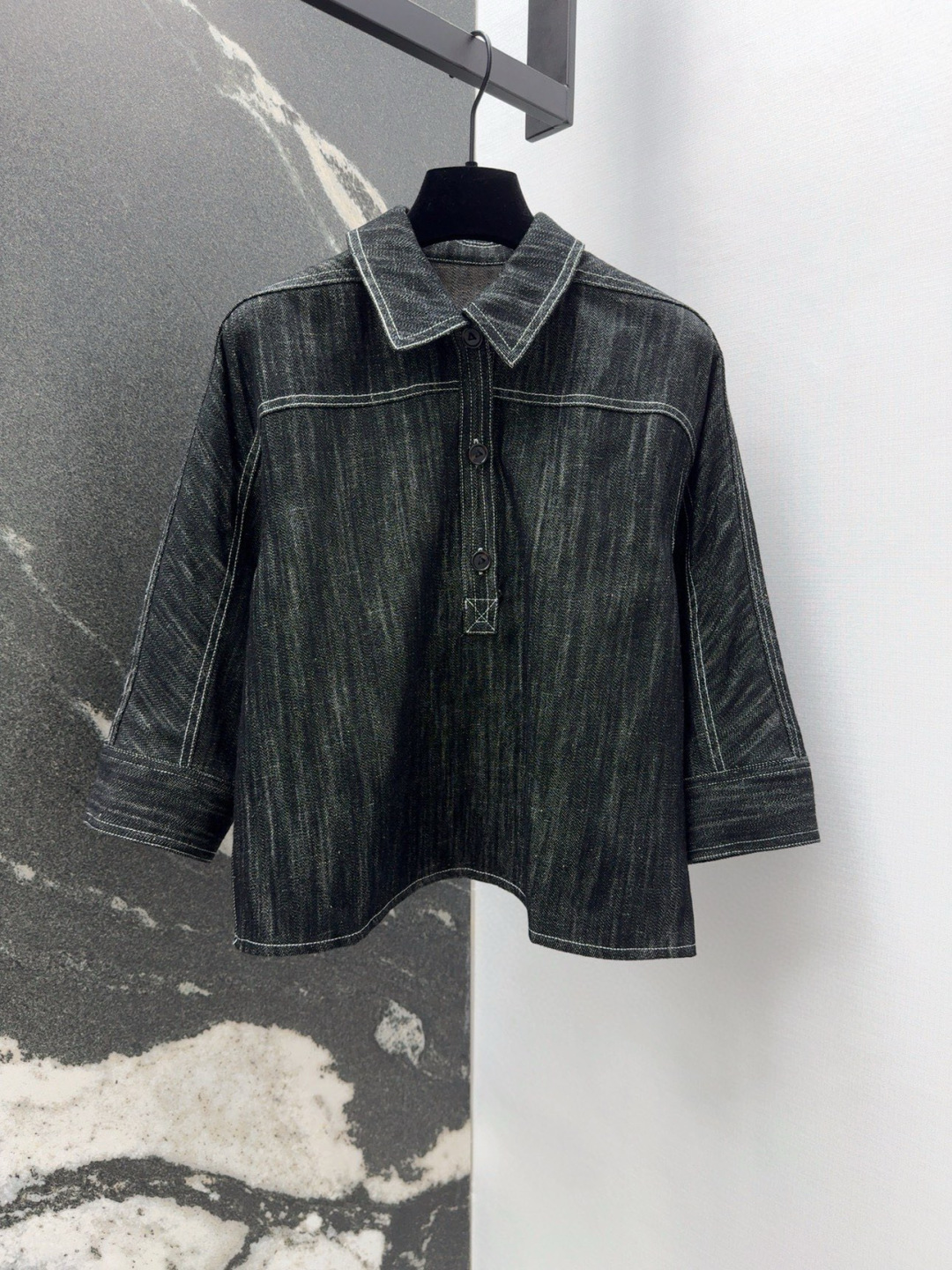Spring and Summer New Old-Water-Washed Cowboy Suit with High-Quality Sensory Liner - 图片 2