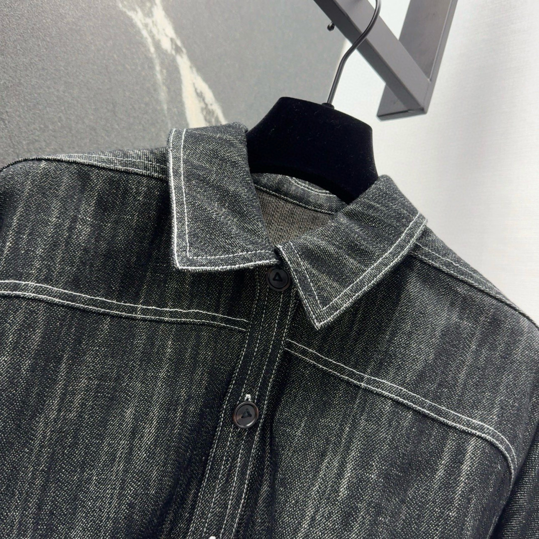 Spring and Summer New Old-Water-Washed Cowboy Suit with High-Quality Sensory Liner - 图片 5