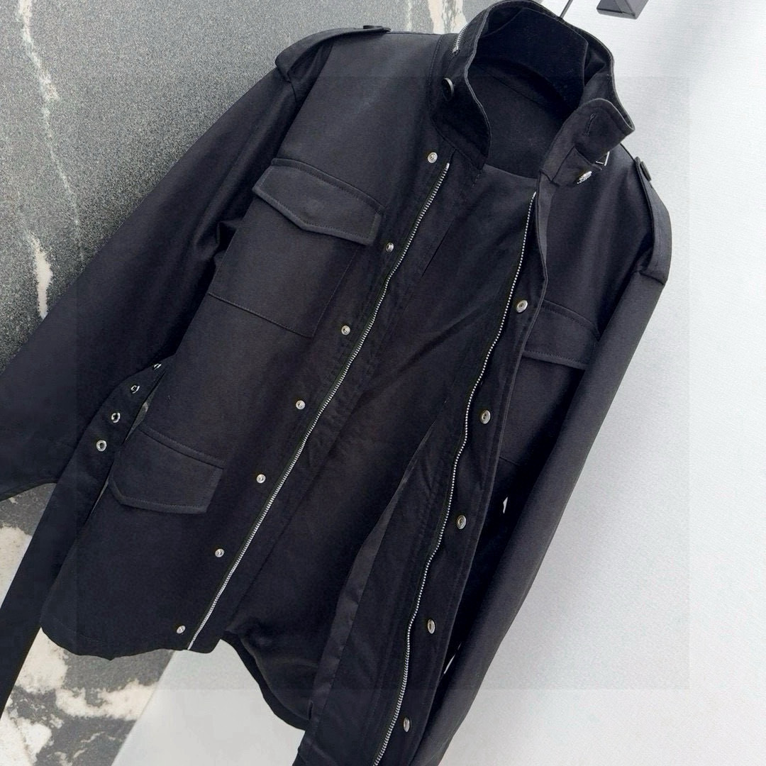 Stylish and High-Class Female Suit: P828 Wind-Collar Coat for Fall/Winter - 图片 7