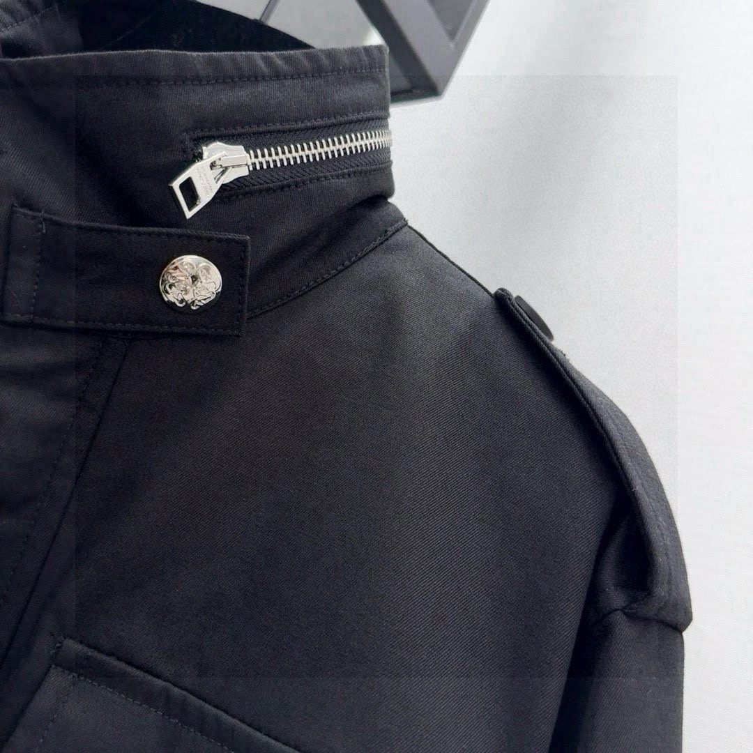 Stylish and High-Class Female Suit: P828 Wind-Collar Coat for Fall/Winter - 图片 4