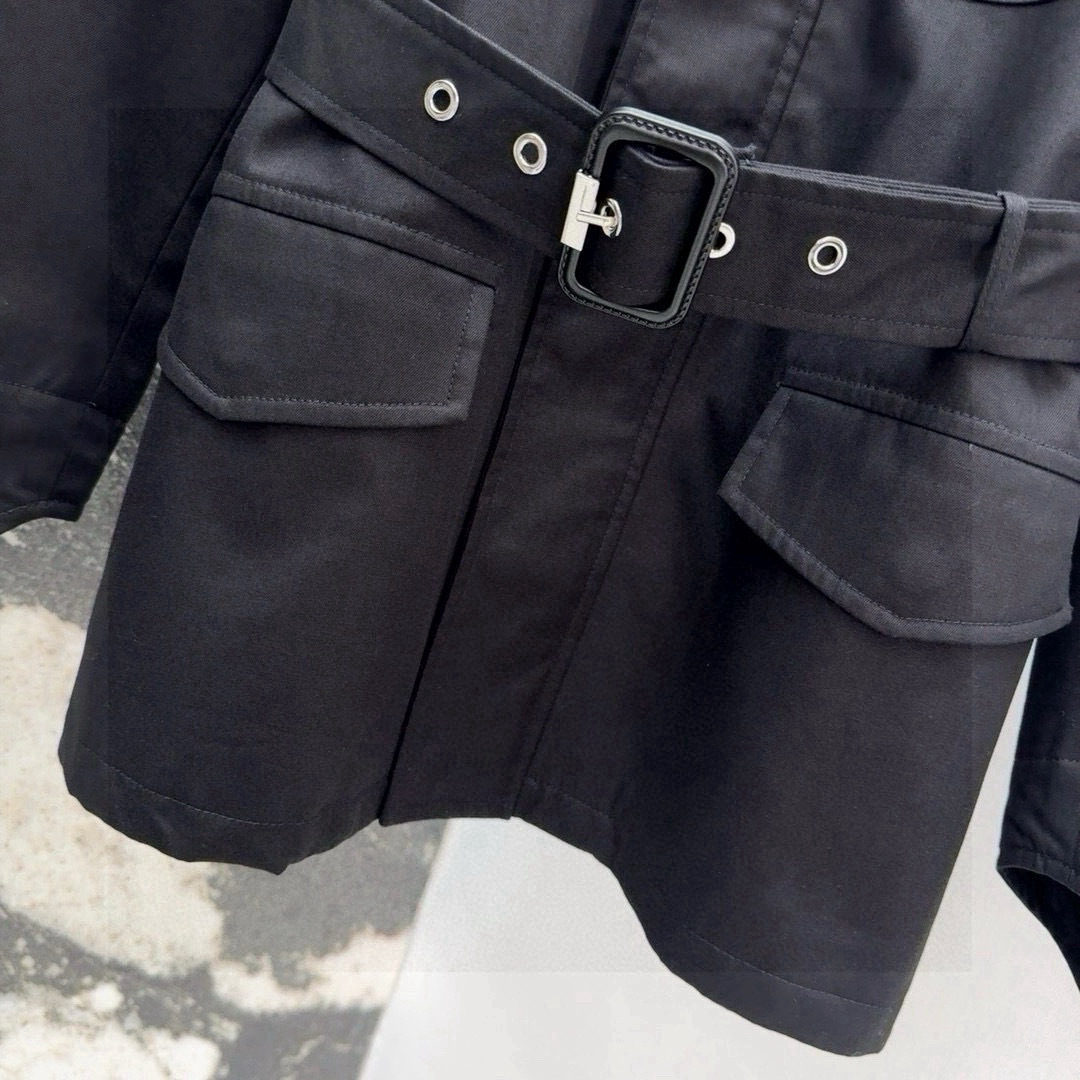 Stylish One-Size-Fits-All Female Suit with Wind-Collar Coat for Fall/Winter - 图片 6