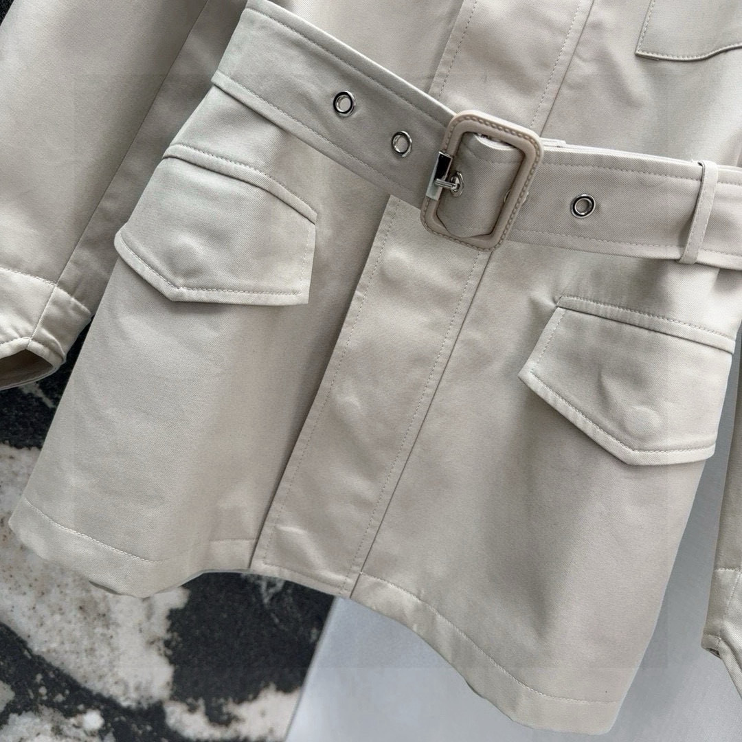 Stylish and Versatile Female Suit: P828 Wind-Collar Coat for Fall/Winter - 图片 7