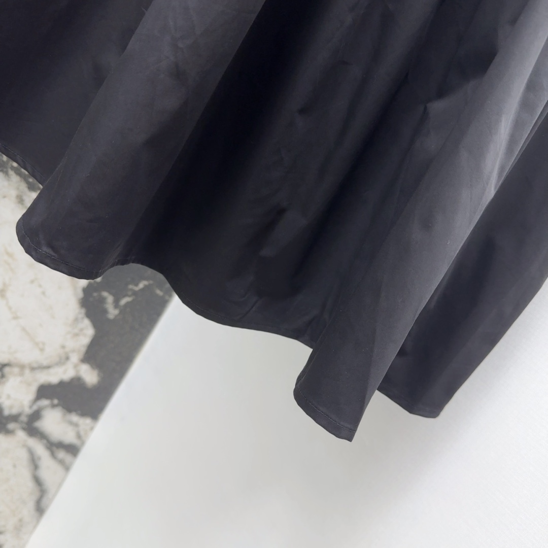 High-quality Silk-Cotton Dress: Classic Black System for Young Women - 图片 7