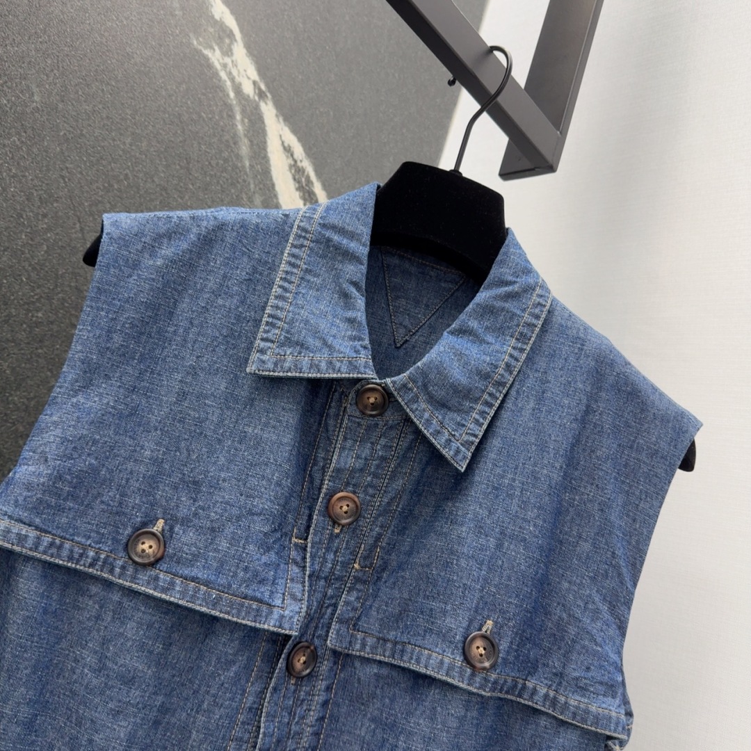 P690 Original One-Size-Fits-All Dress with BV 25SS: Spring-and-Summer Cowboy Style - 图片 3