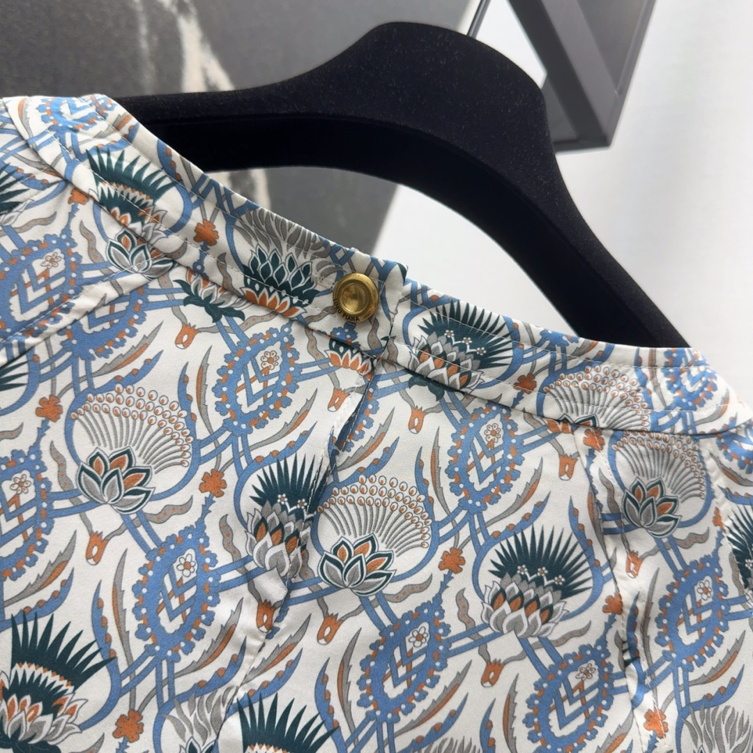 New Spring and Summer Women’s Clothes: Blue Fresh Printing, Romantic and Elegant Design - 图片 9