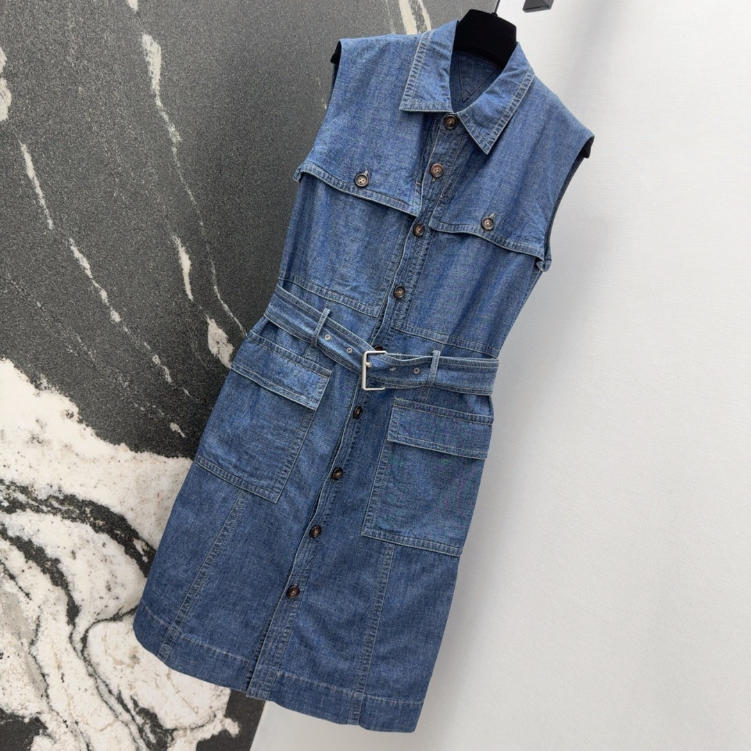 P690 Original One-Size-Fits-All Dress with BV 25SS: Brand-New Cowboy Style - 图片 2