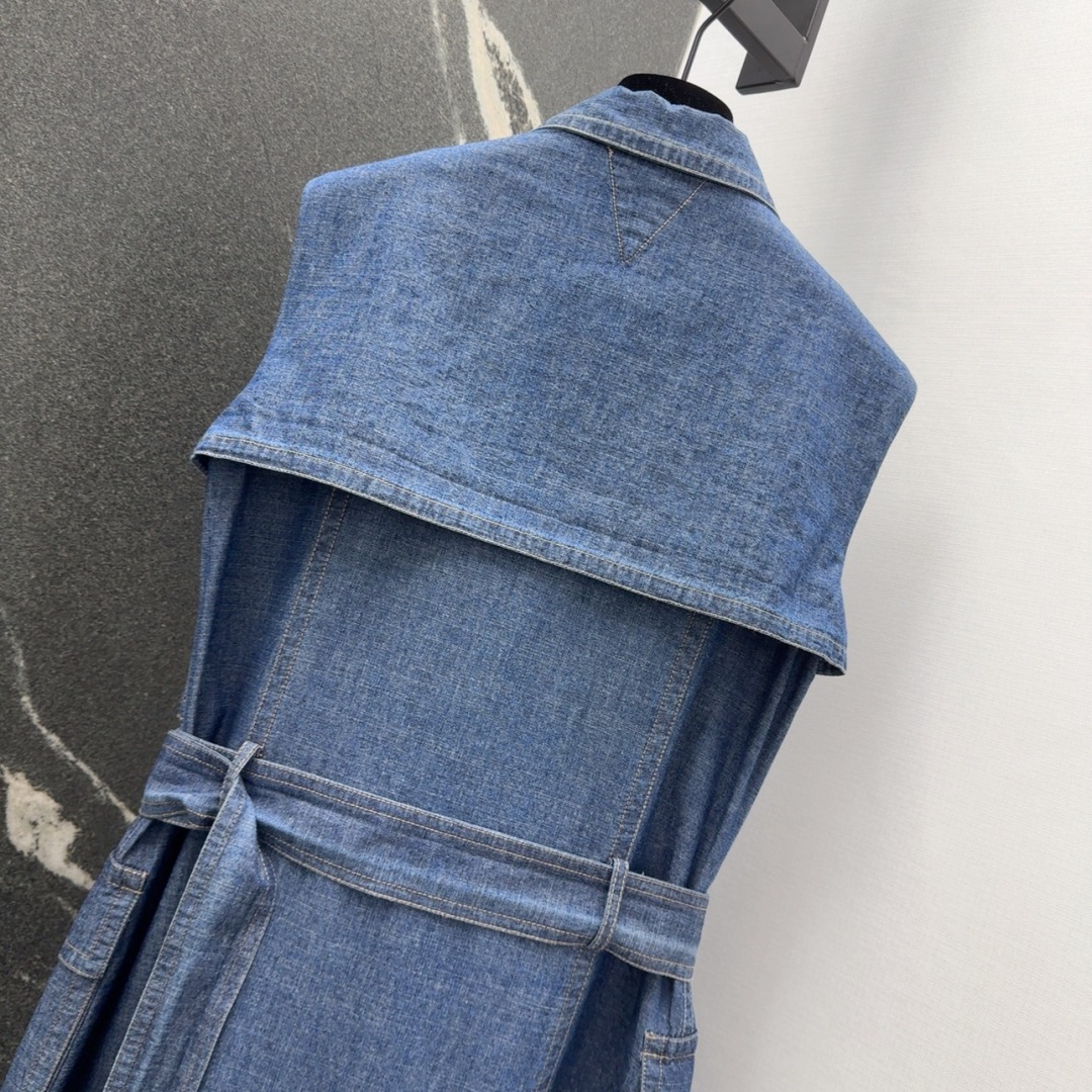 P690 Original One-Size-Fits-All Dress with BV 25SS: New English-Winded Cowboy Style - 图片 9