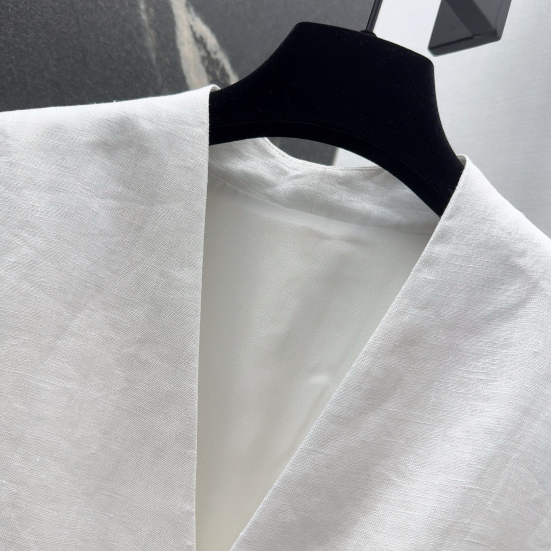 RL 25SS Linen Suit: Stylish H-Style Vest and Shorts Set - 图片 4