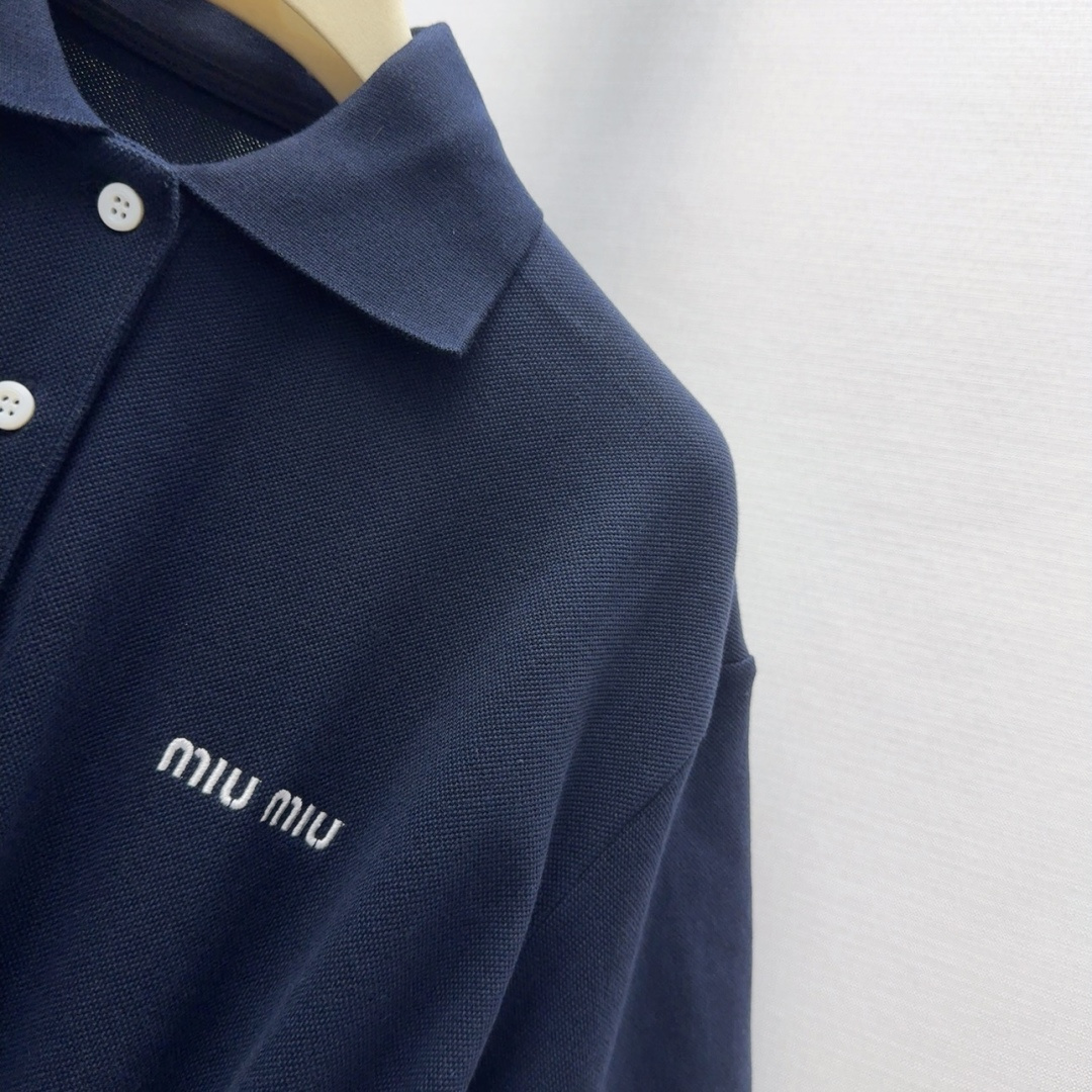 Miu 25SS Spring/Summer New College Embroidered Dress with Loose-Headed Design - 图片 5