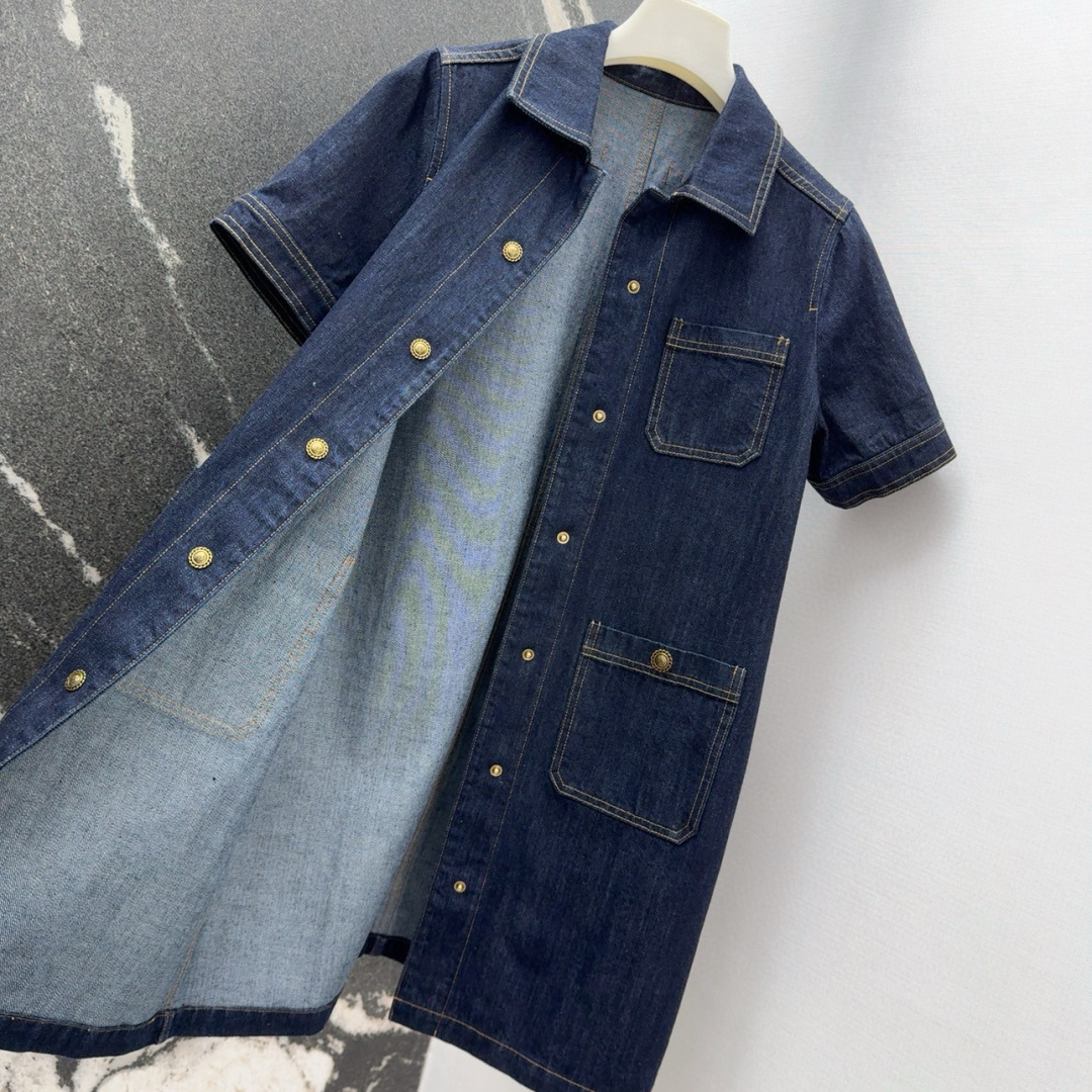 “Stylish Water-Washed Cowboy Dress with Luxurious Back-Skind Design for SS21” - 图片 6