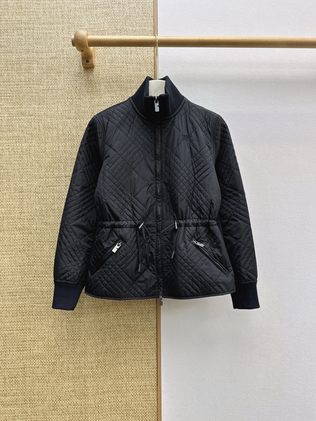 Burberry Black Quilted Drawstring Jacket