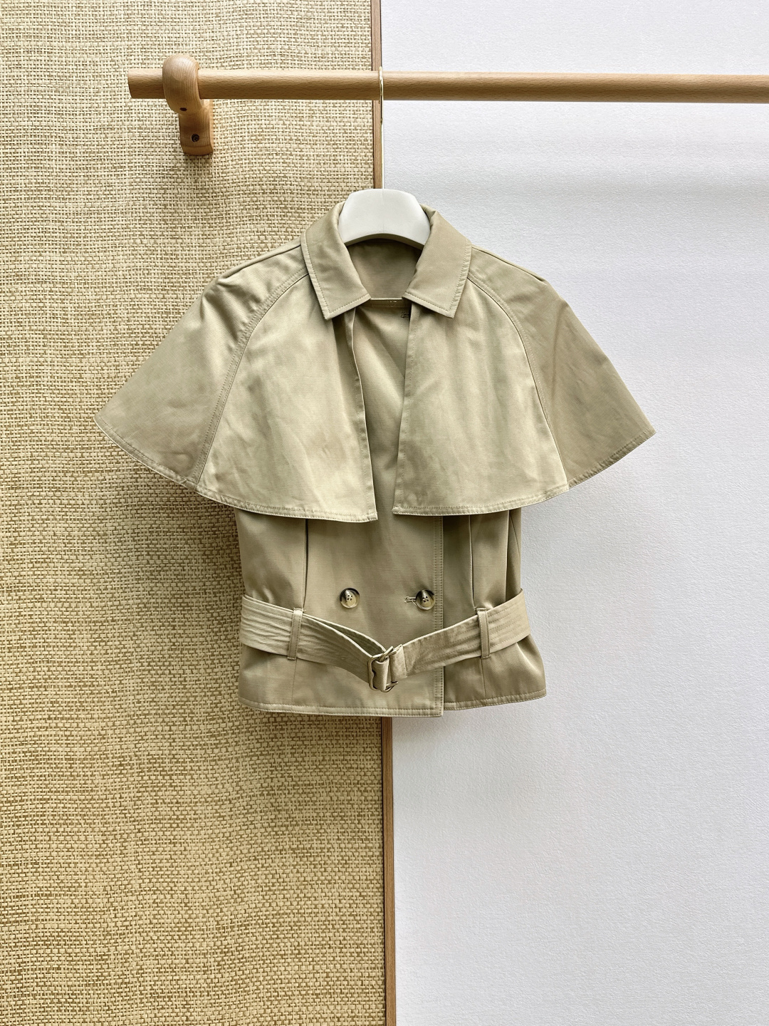 Burberry Cape Shoulder Belted Jacket