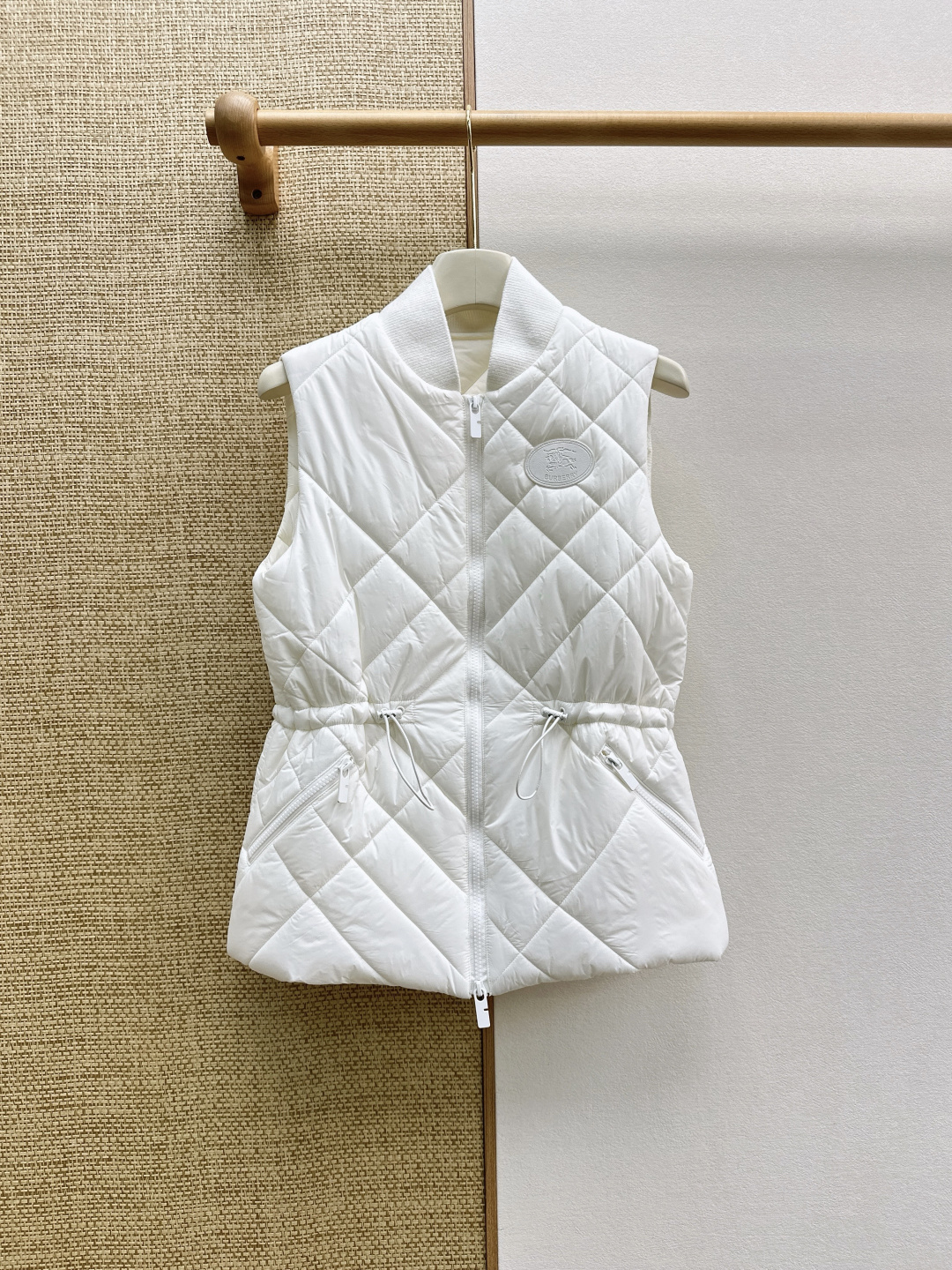 Burberry White Quilted Vest