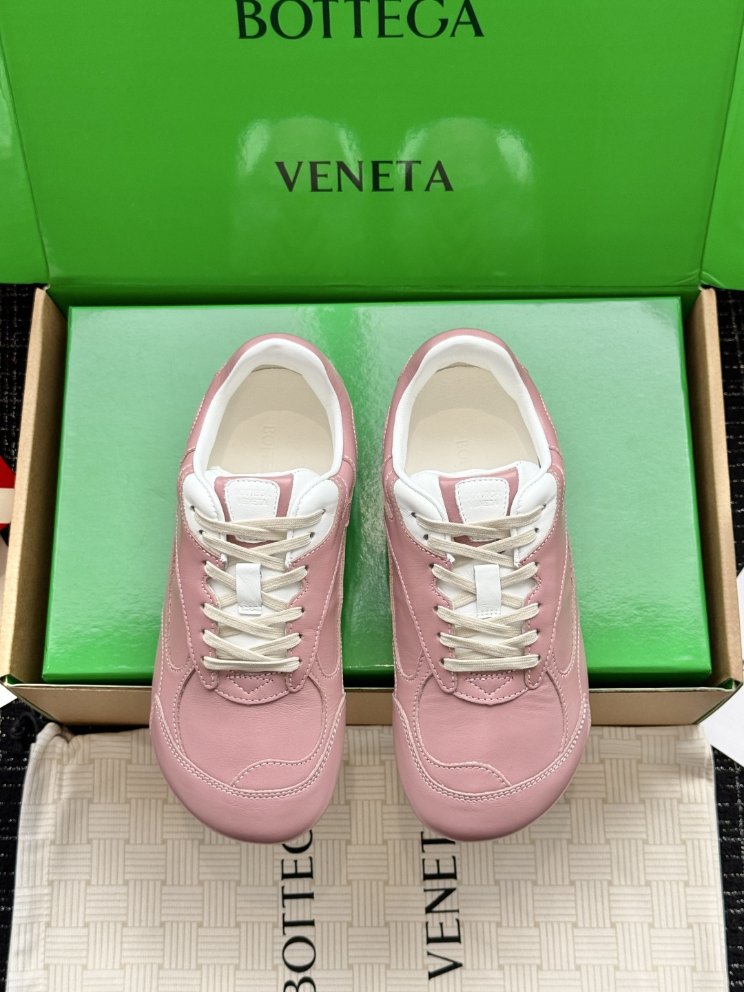 Кроссовки Bottega Veneta Orbit Flash розовые
