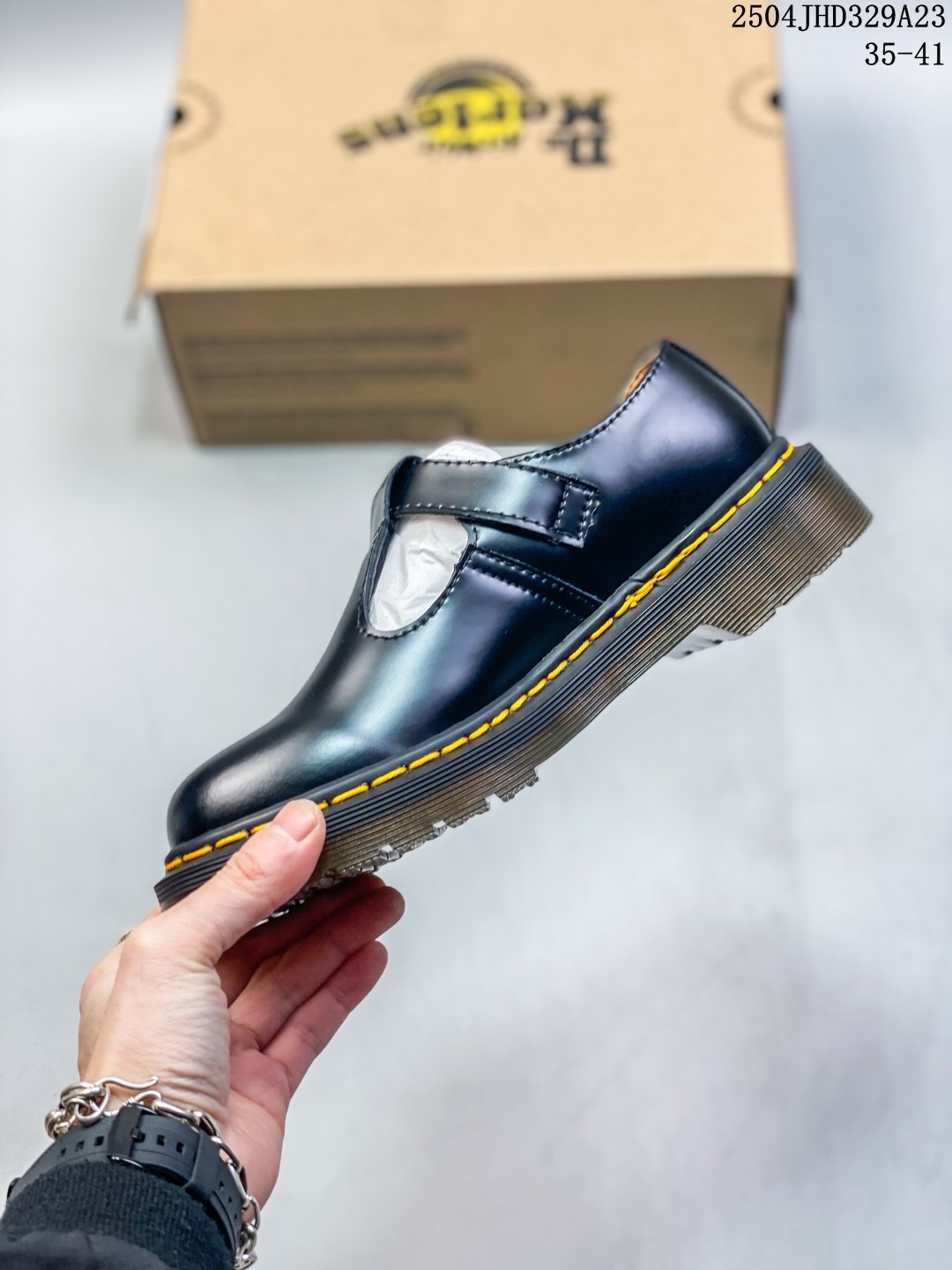 Dr. Martens 1460 T-Bar Leather Platform Shoes With Buckle - Black 4 cmp i1745496623154 5215 0 2