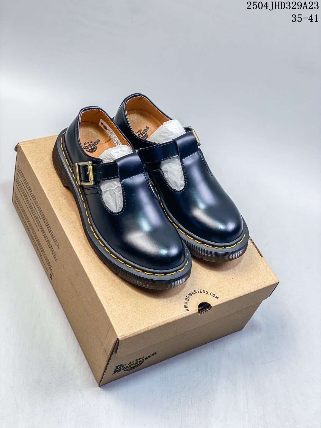 Dr. Martens 1460 T-Bar Leather Platform Shoes With Buckle - Black 7 cmp i1745496623158 4860 0 5