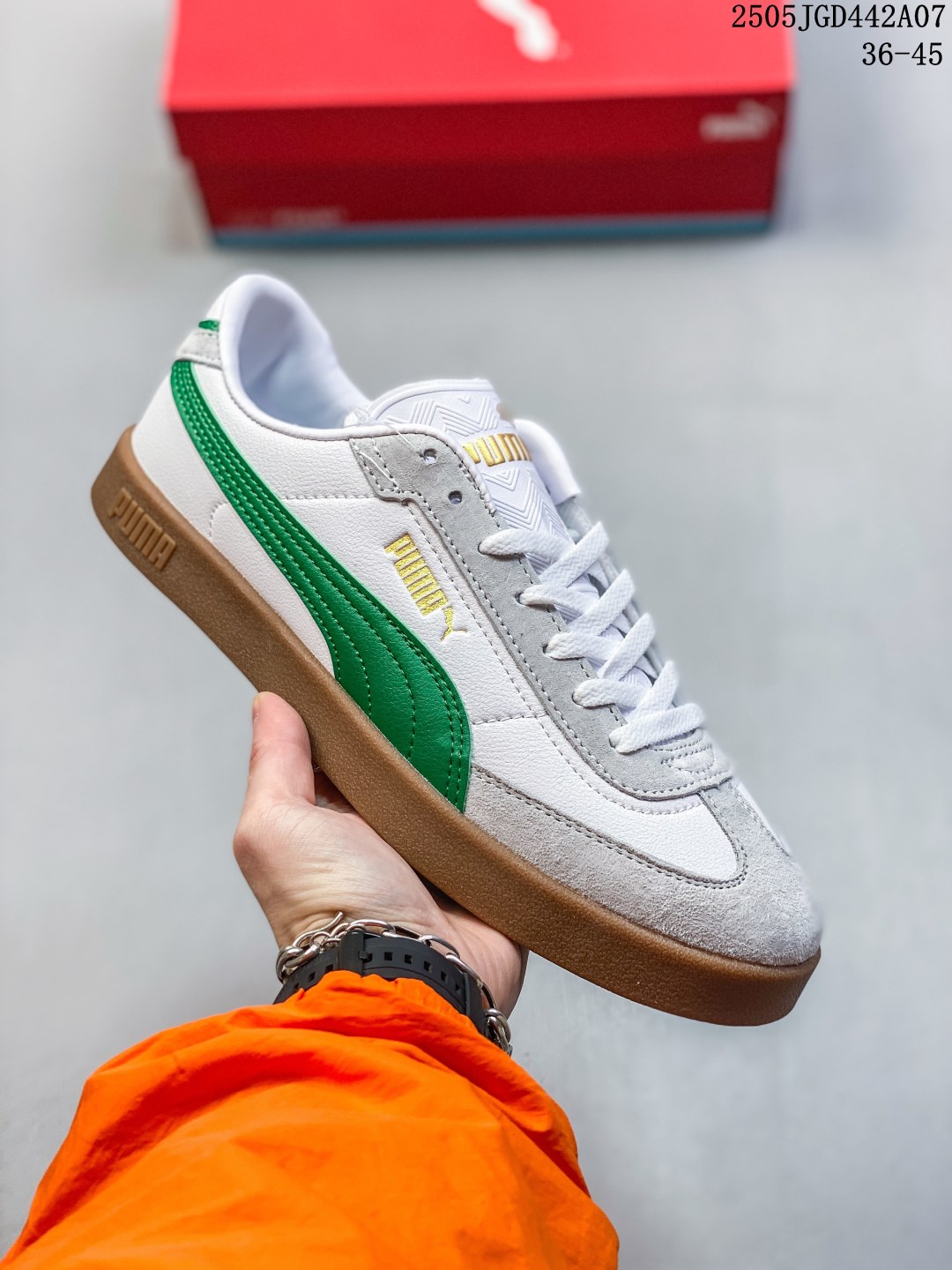Puma Unisex Casual Sneakers Retro Classic T-Toe Design White Green & Purple 3 cmp i1746642645544 2326 0 0