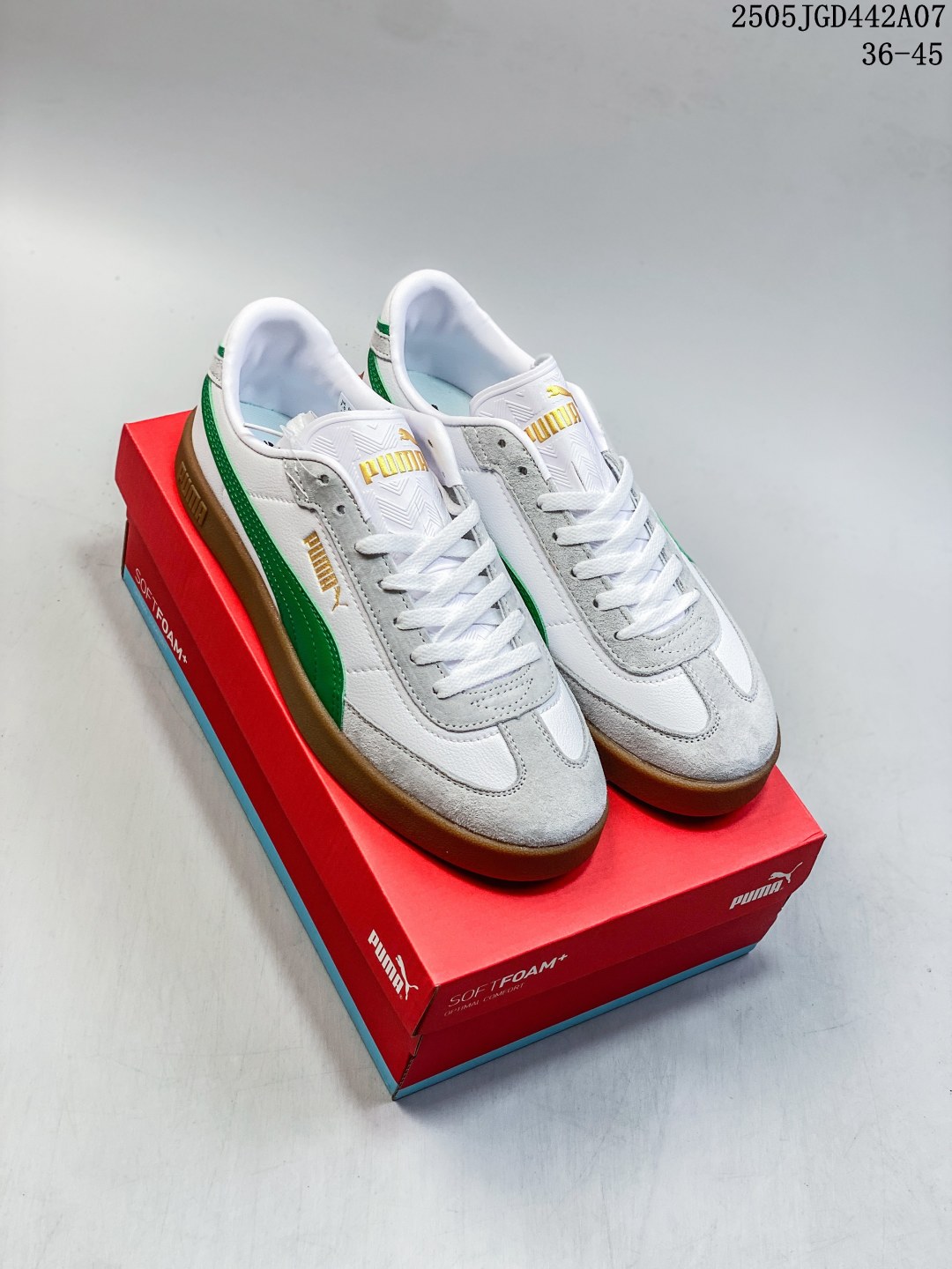 Puma Unisex Casual Sneakers Retro Classic T-Toe Design White Green & Purple 4 cmp i1746642645616 1442 0 5