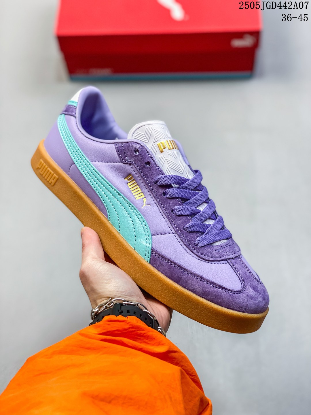 Puma Unisex Casual Sneakers Retro Classic T-Toe Design White Green & Purple 5 cmp i1746642689215 5153 0 0