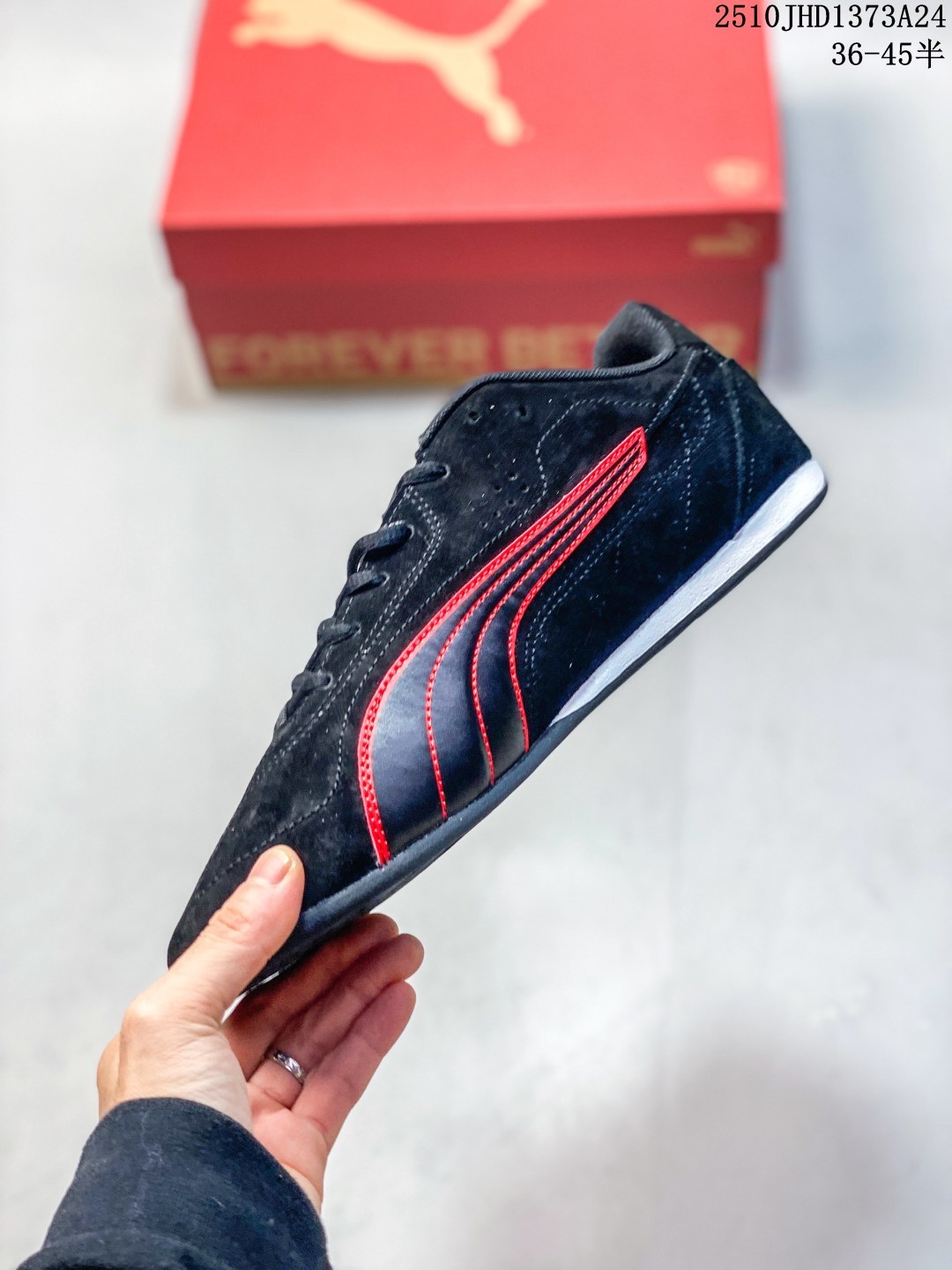 💰130 真标带半码 25秋PUMA彪马美拉德赛车风复古休闲鞋CATCH SD男女薄底鞋 402681 尺码：如图 编码：10JHD1373A24