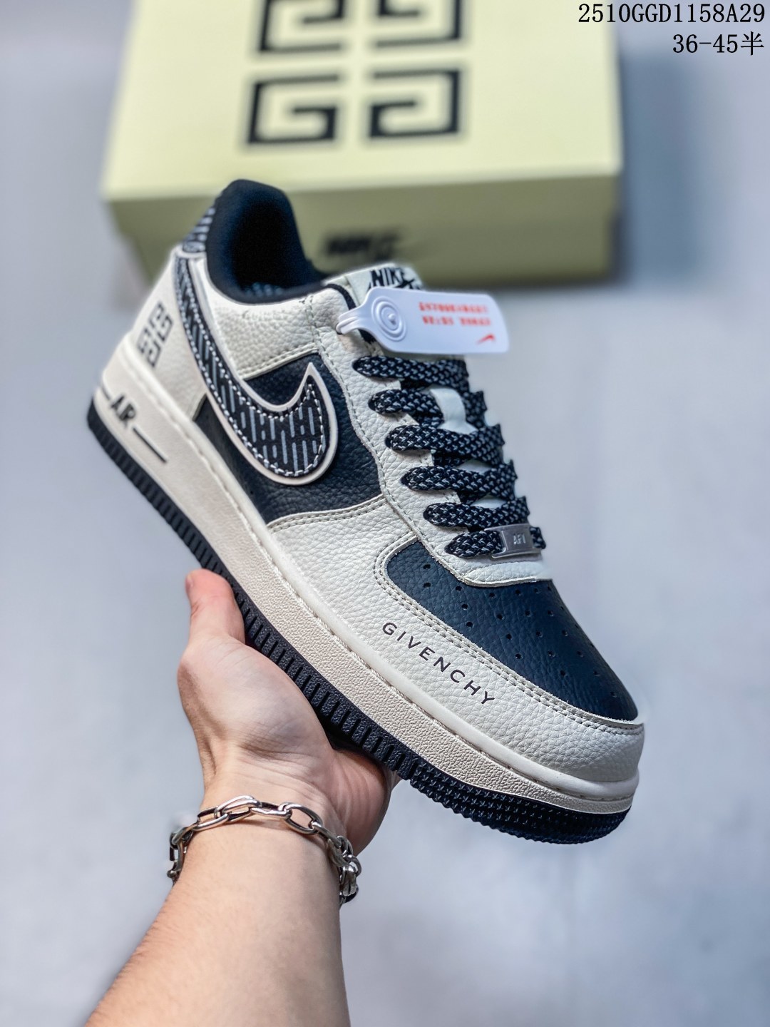 纯原 海外限量发售!NIke Air Force 1 '07 Low “纪梵希联名——深蓝天际线”空军一号 低帮 运动鞋 休闲鞋 折边针车 工艺难度大 原楦头原纸板 原装鞋盒 定制五金配件 内置全掌气垫 原厂鞋底 货号:JP8028-002 GGD1158A29
