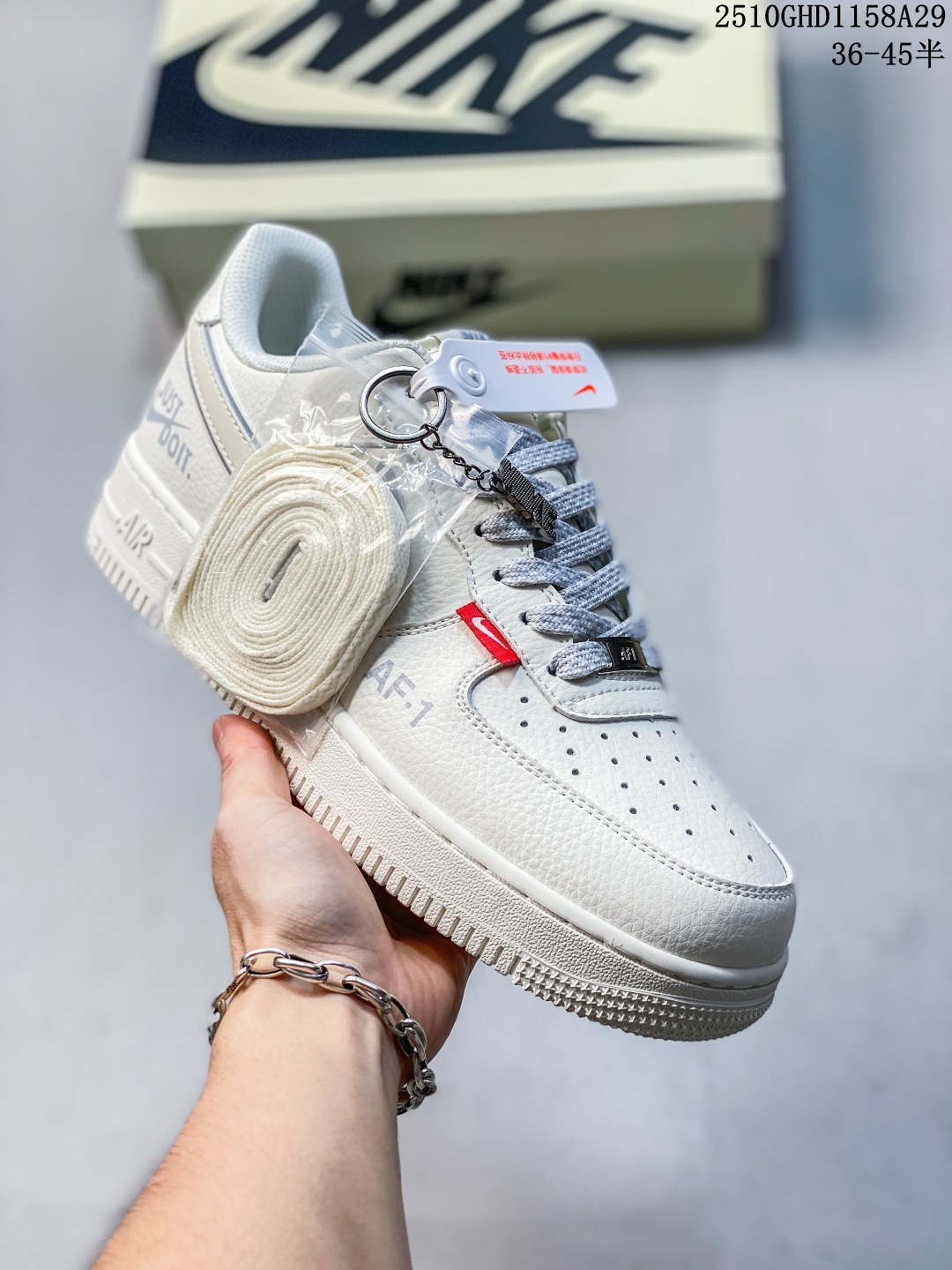 纯原 海外限量发售!NIke Air Force 1 '07 Low “红标Justdoit”空军一号 低帮 运动鞋 休闲鞋 折边针车 工艺难度大 原楦头原纸板 原装鞋盒 定制五金配件 内置全掌气垫 原厂鞋底 货号:CS5288-043 GHD1158A29