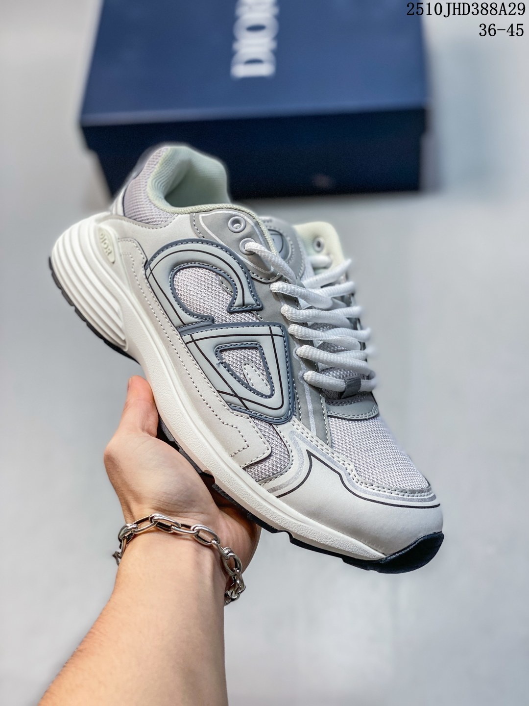 Dior迪奥 男款老爹跑步鞋 D-Connect 氯丁橡胶运动鞋 厚底增高老爹鞋 外贸平台专供.官方19ss走秀款 采用透明橡胶镶片设计 高弹力透气针织面,鞋带饰以“DIOR”标志 全包边橡胶鞋底.鞋底采用 Christian Dior 的标志性星星符号装饰 多材质拼接,原装规格包装 手提袋. 10JHD288A29