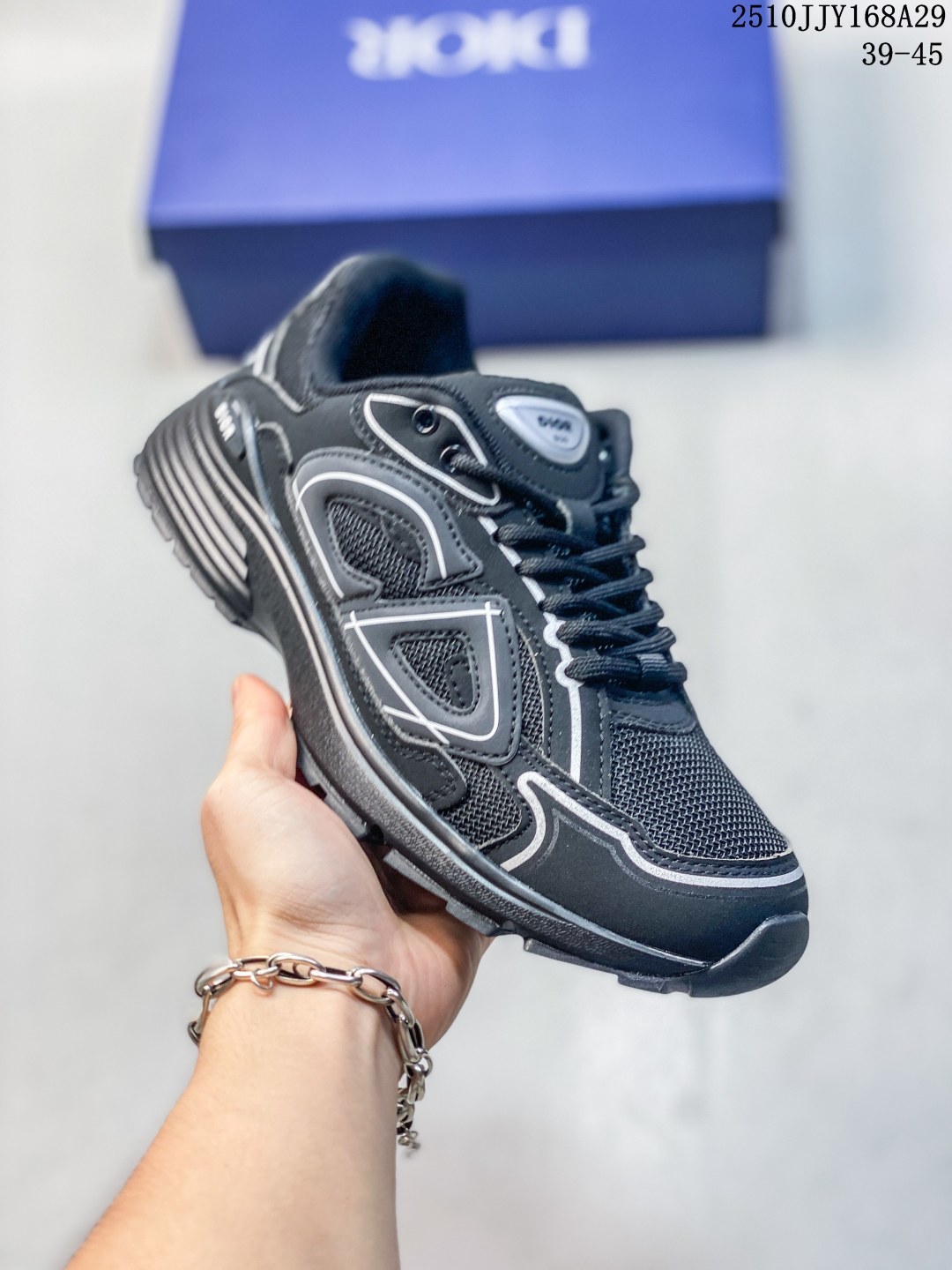 💰175 Dior 迪奥 B30 高奢品牌 彰显高级气质 Dior 运动鞋低帮系列复古休闲鞋时尚慢跑鞋厚底老爹鞋圆头系带 运动跑鞋 生活休闲鞋 男款 时髦单品 时尚百搭 复古老爹鞋 dior 10JJY168A29