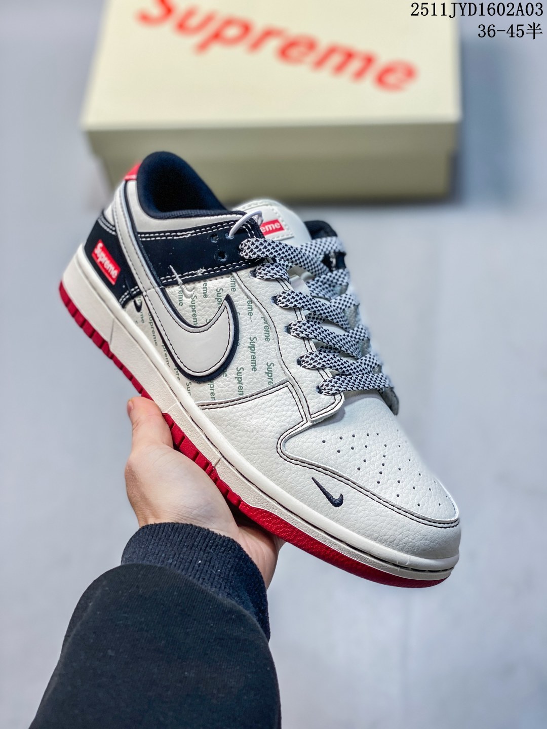 公司级 海外爆款限量发售!Nike SB Dunk Low “Supreme联名 斯图西联名——双拼米蓝红线” 高端定制 低帮休闲板鞋 定制鞋盒 大厂品质出货 超高清洁度 皮料切割干净无任何毛边 细节完美 货号:XS6089-532 JYD1602A03