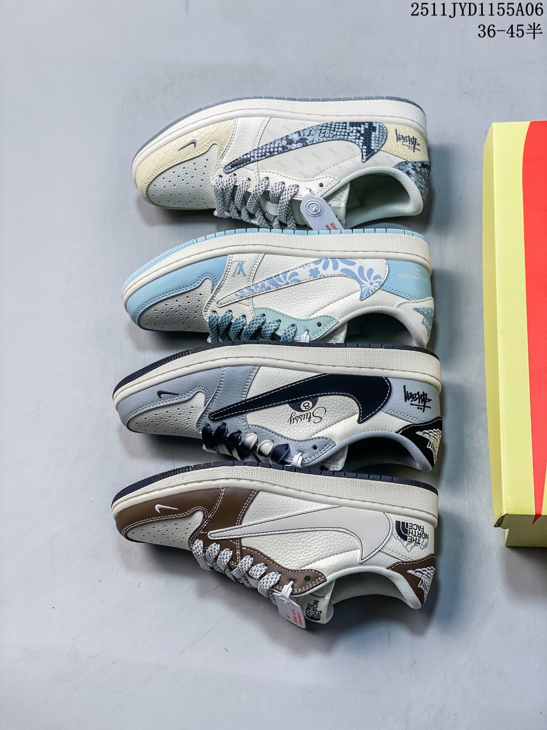 公司级 Louis Vuitton x Air Jordan 1 Low 烟花浅蓝 此款主张打破传统的工业化流水线设计限制,以Made by ideas的超级创意为理念,集结众多潮流设计师,结合时下最ing潮流风尚,为潮流爱好者打造彰品自我的专属潮品.同时尊重每个年轻人对于潮流的理解与选择,主张“让每个年轻人塑造自己的潮流”. 货号: XS7089-613 JYD1155A06