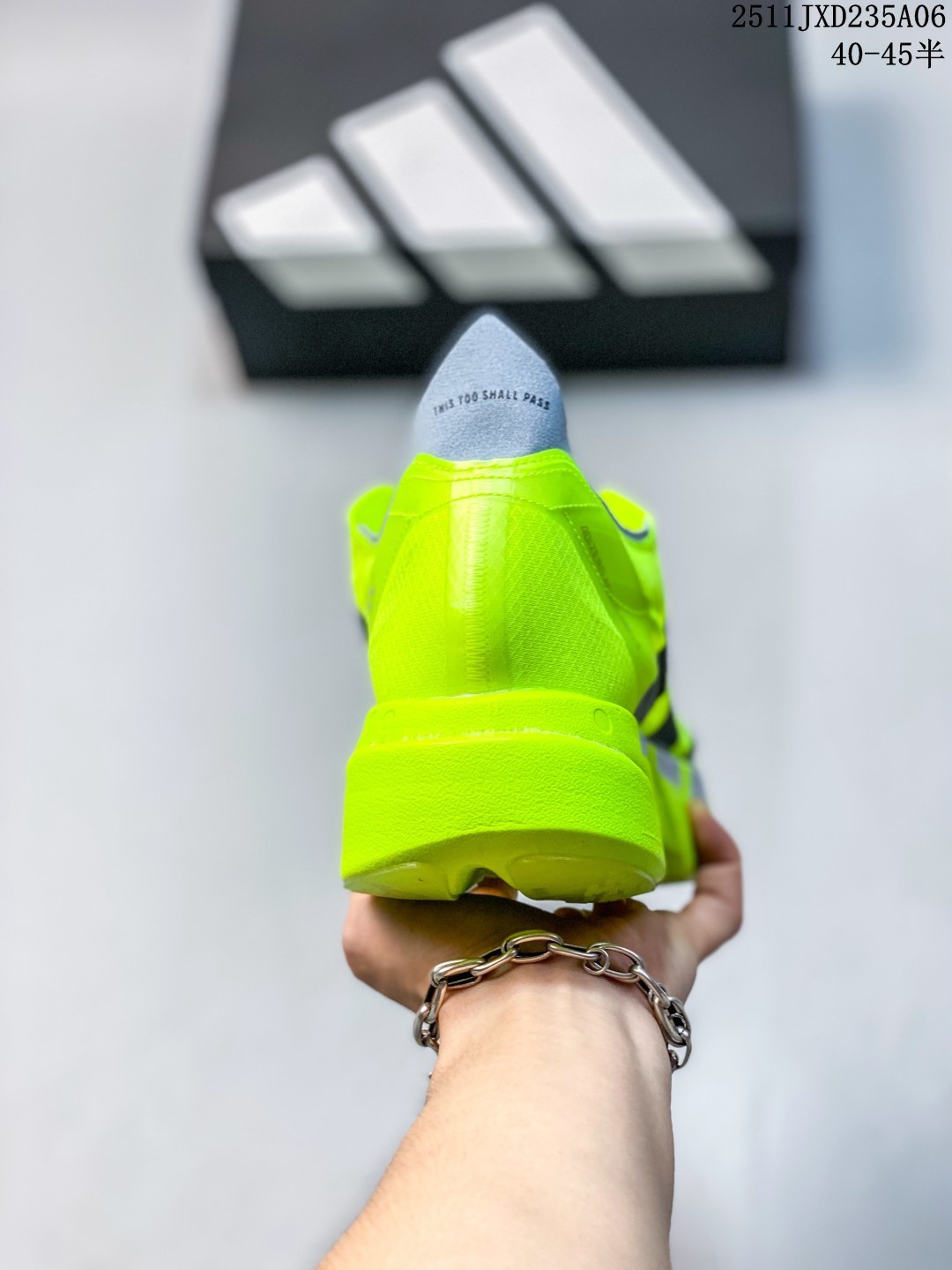 公司级✅Adidas Adizero Adios Pro 4 M马拉松飞线贾卡轻质透气休闲运动跑步鞋 采用双层透气网纱 Flywire动态飞线绑缚鞋面材质 内置Zoom小气垫装置 货号:JQ1241 ID:JKD101-ADH 11JXD235A06