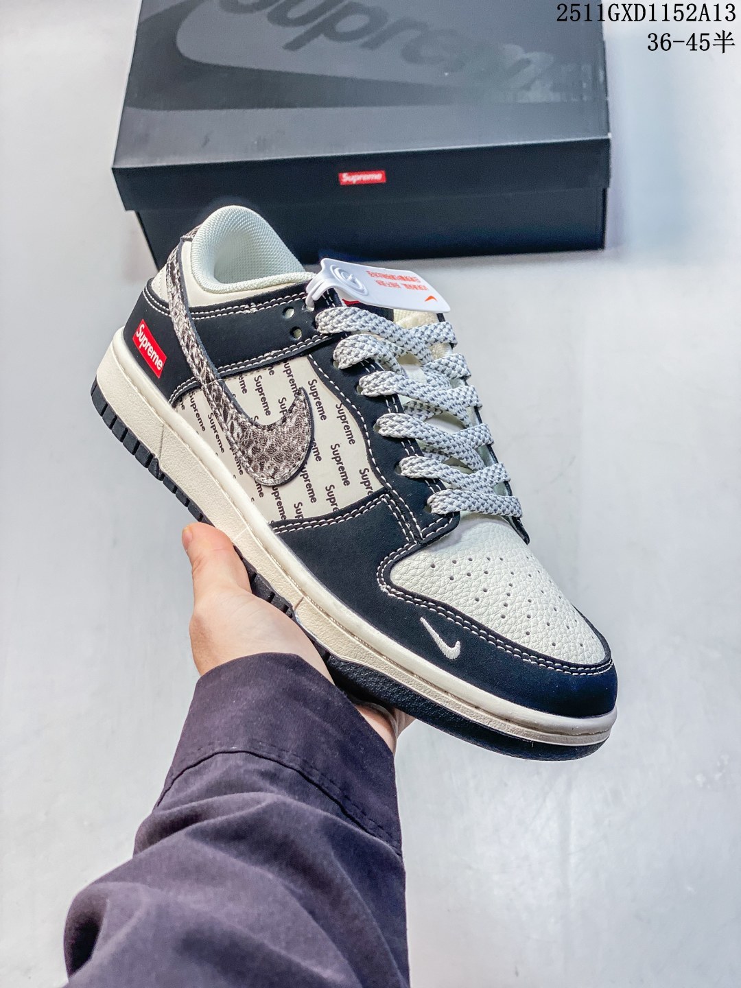 纯原 海外爆款限量发售!Nike SB Dunk Low“Supreme联名——黑花勾” 周年高端定制 低帮休闲板鞋 定制鞋盒 大厂纯原品质出货 超高清洁度 皮料切割干净无任何毛边 细节完美 货号:XS6089-624 GXD1152A13