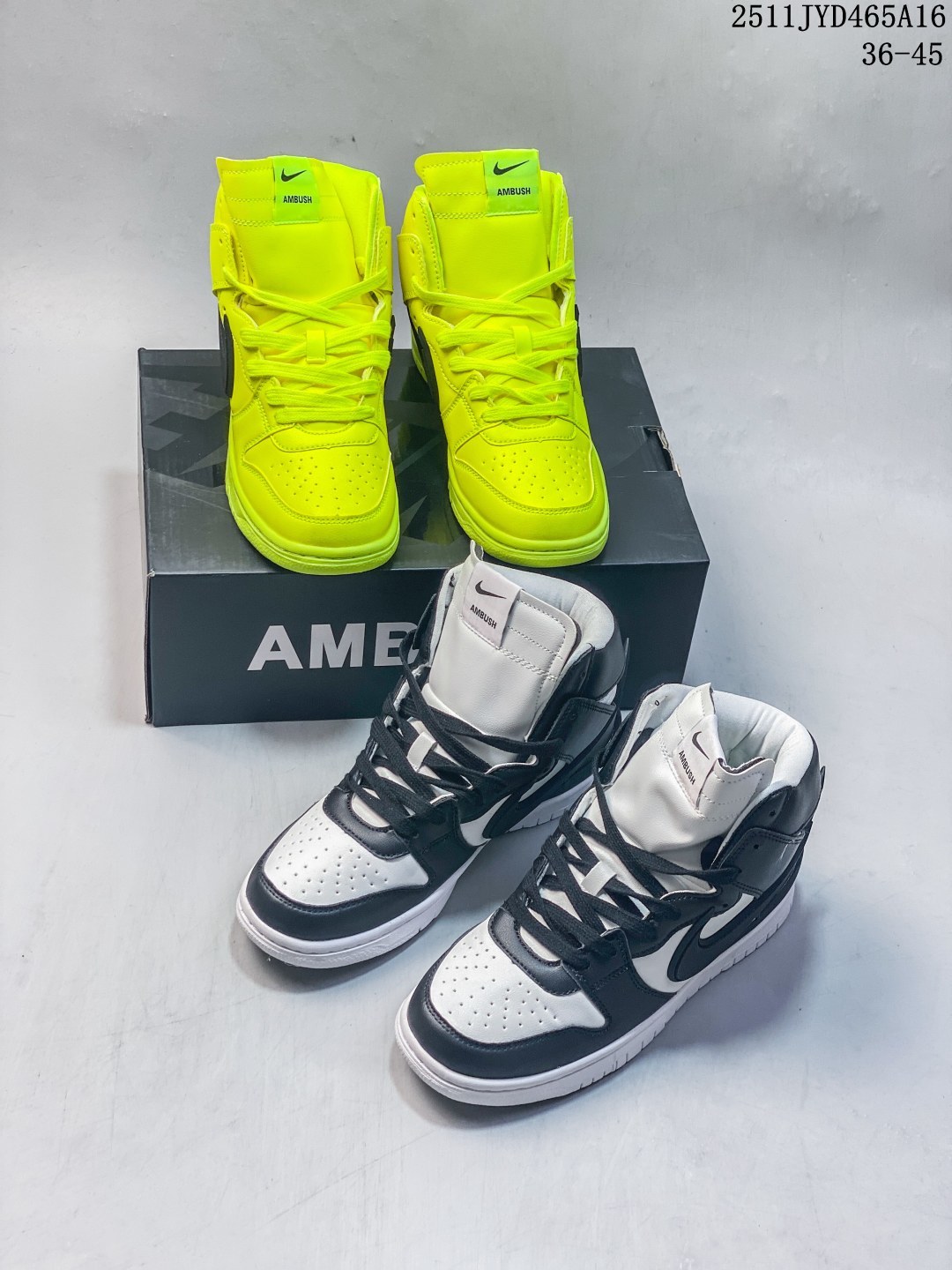 🈴️💰170
AMBUSH x NK SB Dunk High 滑板鞋高帮男女士运动鞋 联名大勾 吴亦凡同款篮球鞋 以早年间最经典的 Dunk Hi 为蓝本 选用质感出众的荔枝皮打造鞋面 搭配亮色配色尽显街头气质 鞋款最大亮点在于侧身 Swoosh Logo 延至后跟并超过鞋身 以夸张设计带来辨识度的提升 醒目效果极强 鞋舌与后跟处均饰有AMBUSH 字样 鞋款联名身份不言而喻
货号:CU7544-400
11JYD465A16