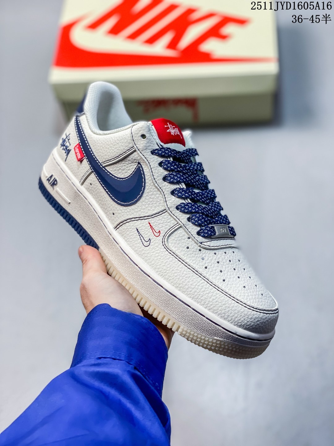海外爆款限量发售!公司级Nike Air Force 1 '07 Low “Supreme联名——米灰水晶底”空军一号 高端定制 低帮 运动鞋 休闲鞋 折边针车 工艺难度大 原楦头原纸板 原装鞋盒 定制五金配件 内置全掌气垫 原厂鞋底 货号:HH7518-077 JYD1605A16