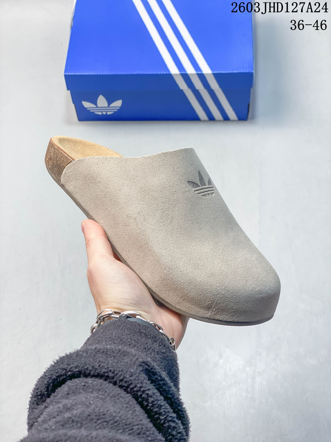 Adidas阿迪达斯Adimule 穆勒鞋男女防磨舒适包头拖鞋勃肯鞋JQ4367 03JHD127A24