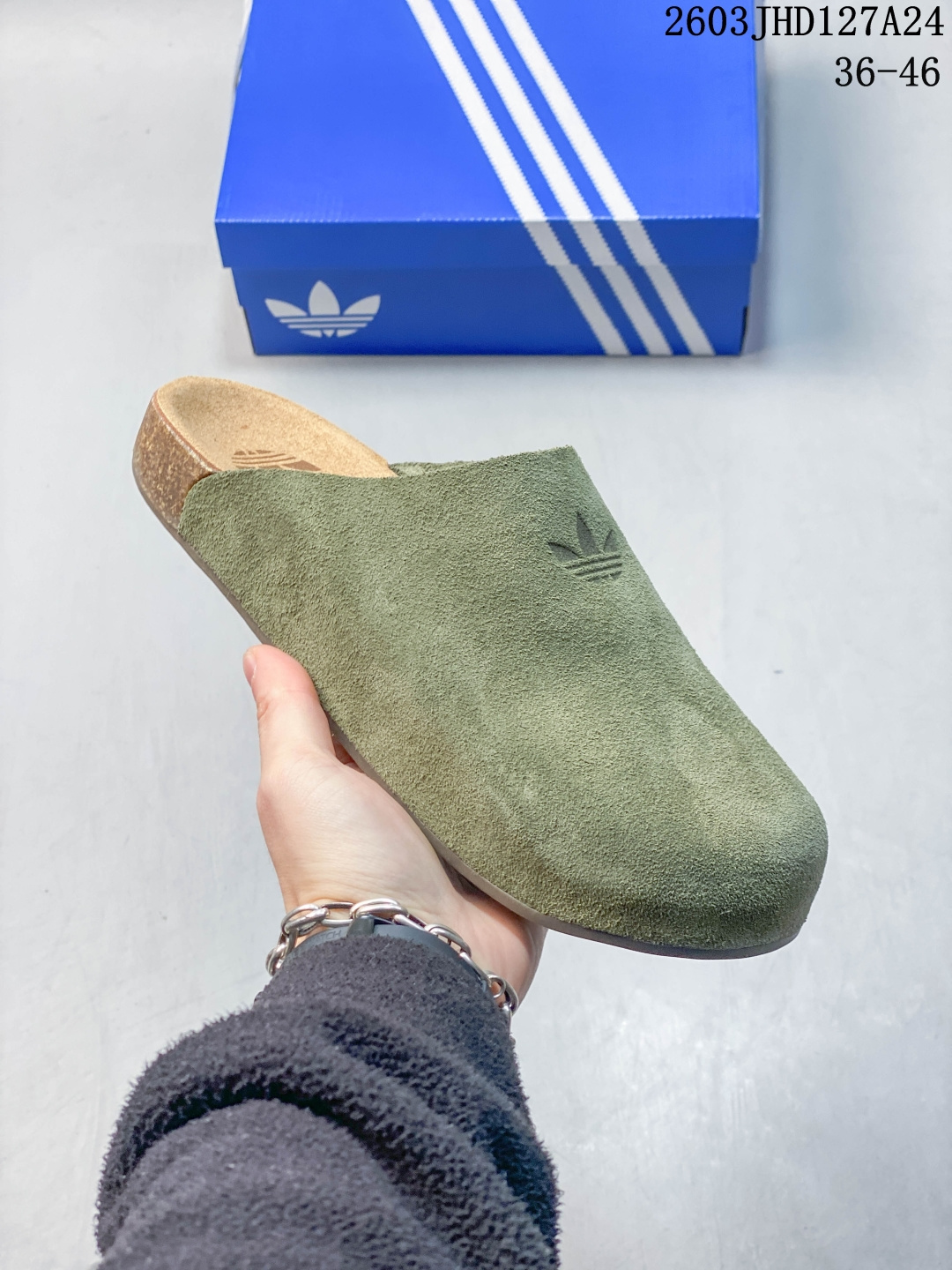 Adidas阿迪达斯Adimule 穆勒鞋男女防磨舒适包头拖鞋勃肯鞋JQ4367 03JHD127A24