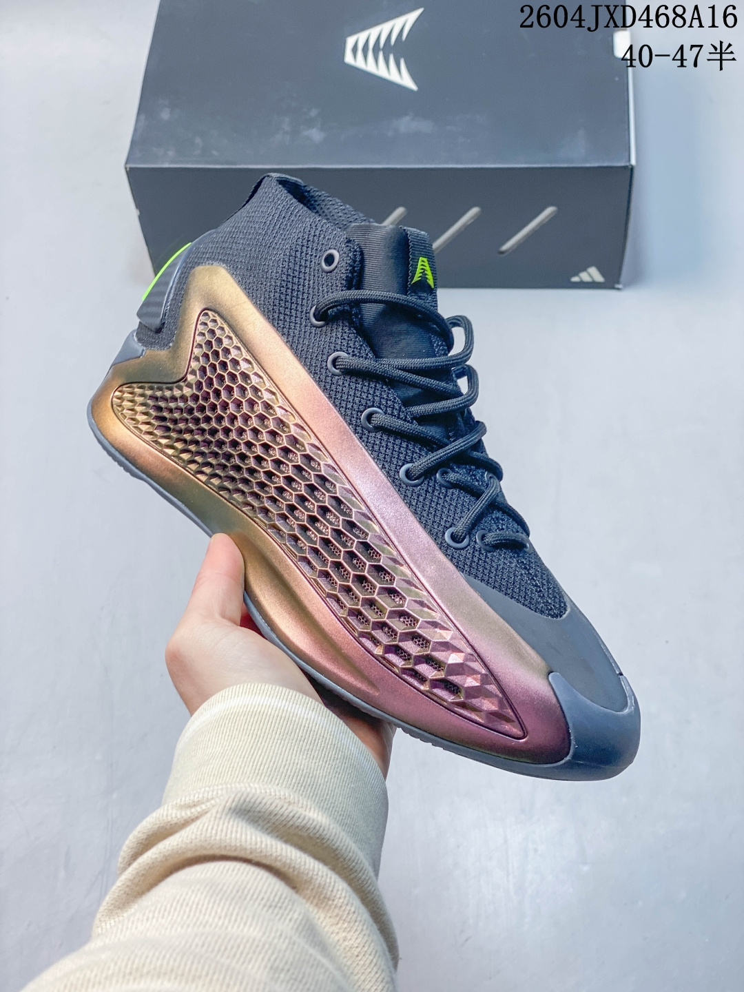 阿迪达斯Adidas A.E. 1’华子一代’圆头舒适 减震防滑耐磨透气 中帮 篮球鞋 货号:IF1860 带半码 04JXD468A16