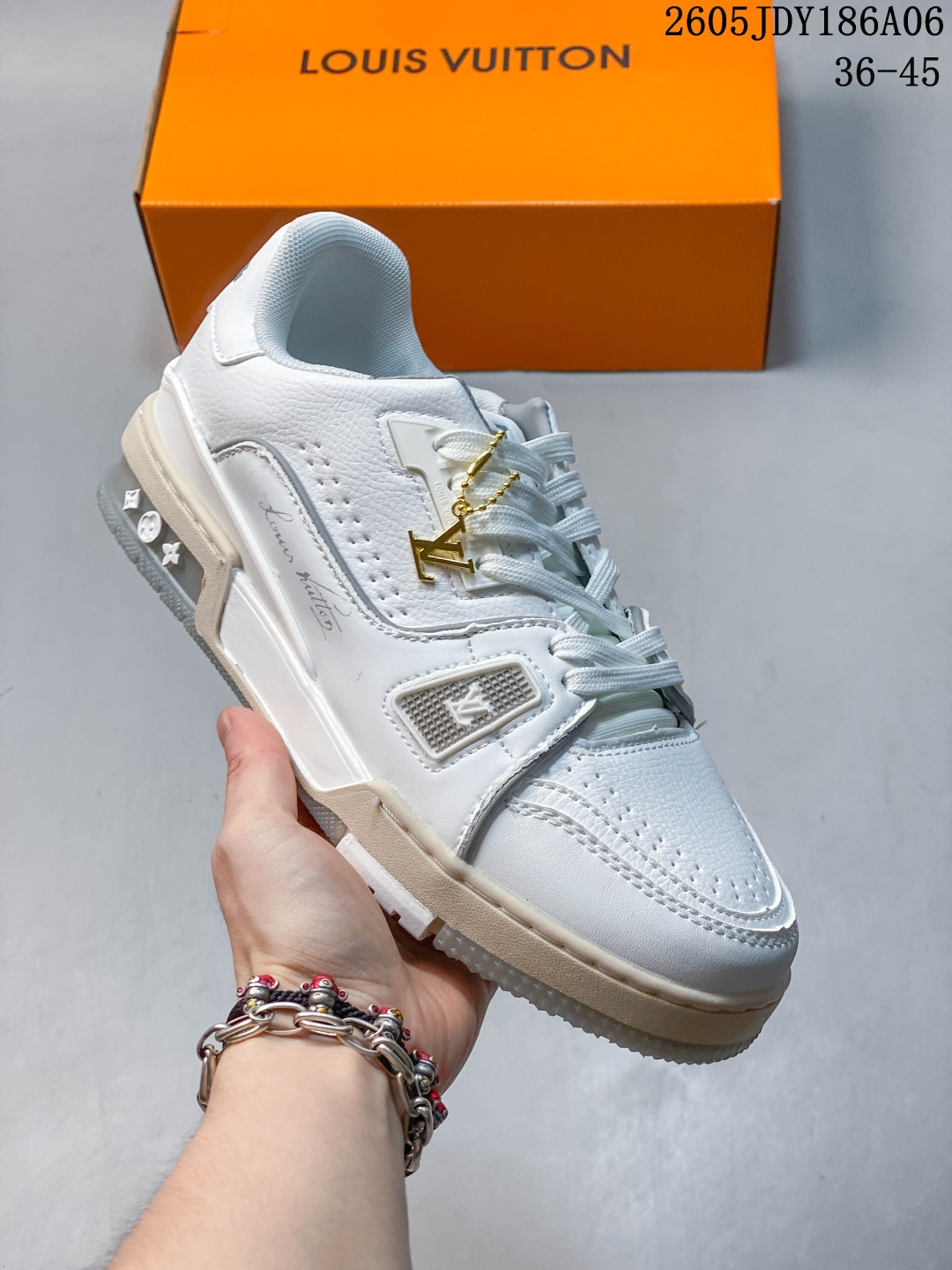 全新LV路易威登Louis Vuitton Trainer Sneaker Low休闲运动文化百搭板鞋 JDY186A06
