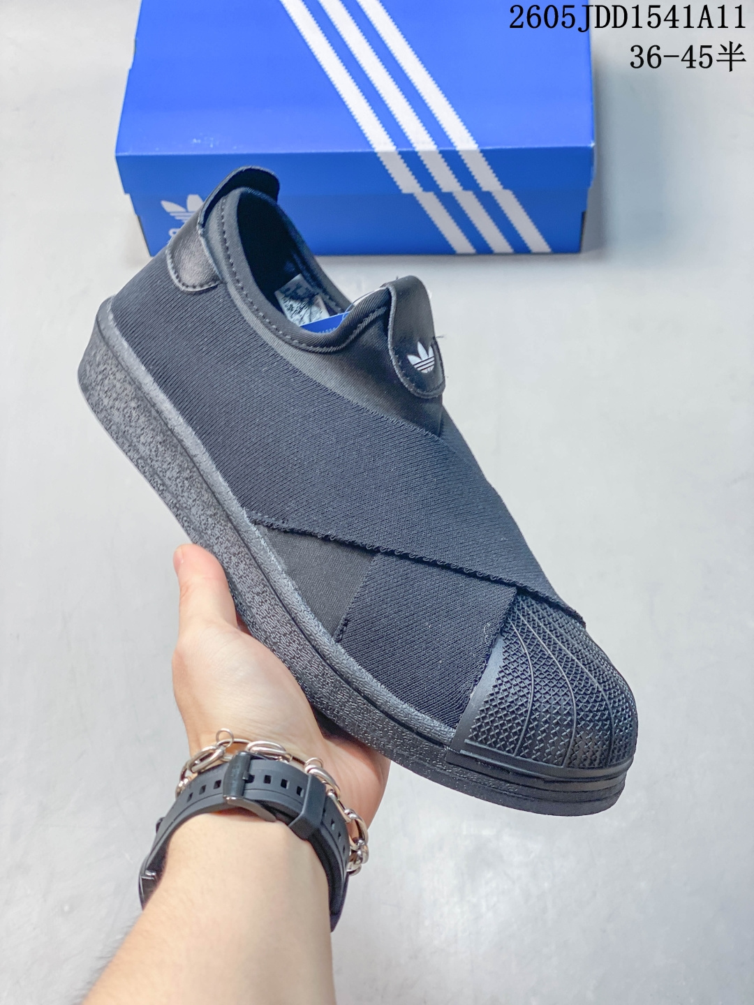公司级✅Adidas Originals Superstar 2 X Slip-On 贝壳头系列 阿迪达斯 低帮经典百搭休闲运动板鞋 货号:KH8208 JDD1541A11