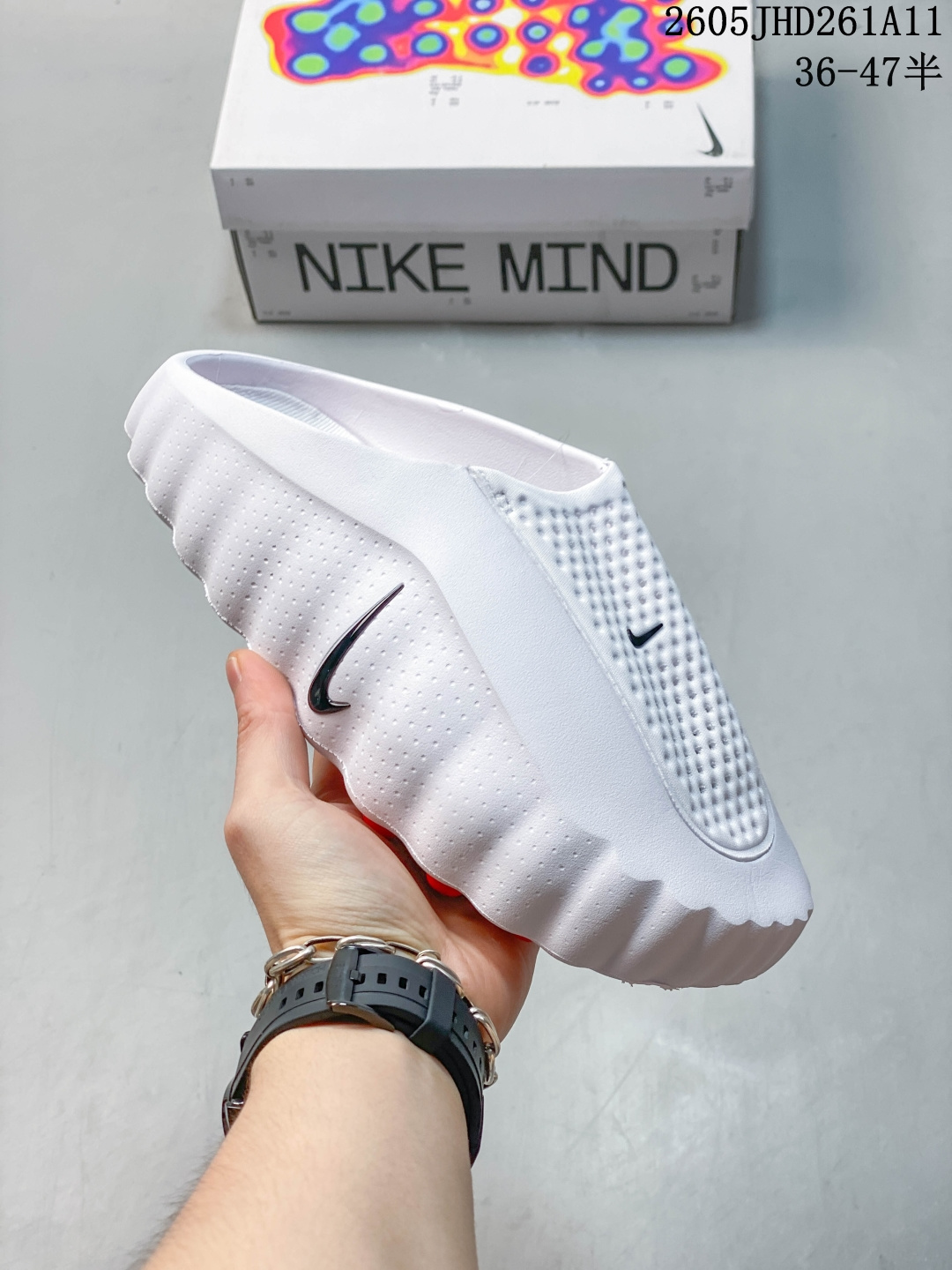 Nike Mind 001 舒适贴合 科技风包头拖鞋 男女款 红色 05JHD261A11
