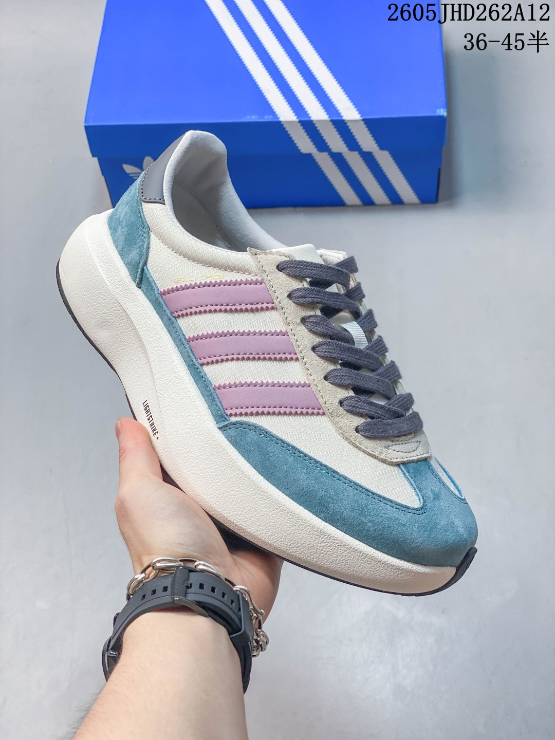 adidas originals SL 72 PRO 舒适百搭 生活休闲鞋 白绿 05JHD262A12 image 1