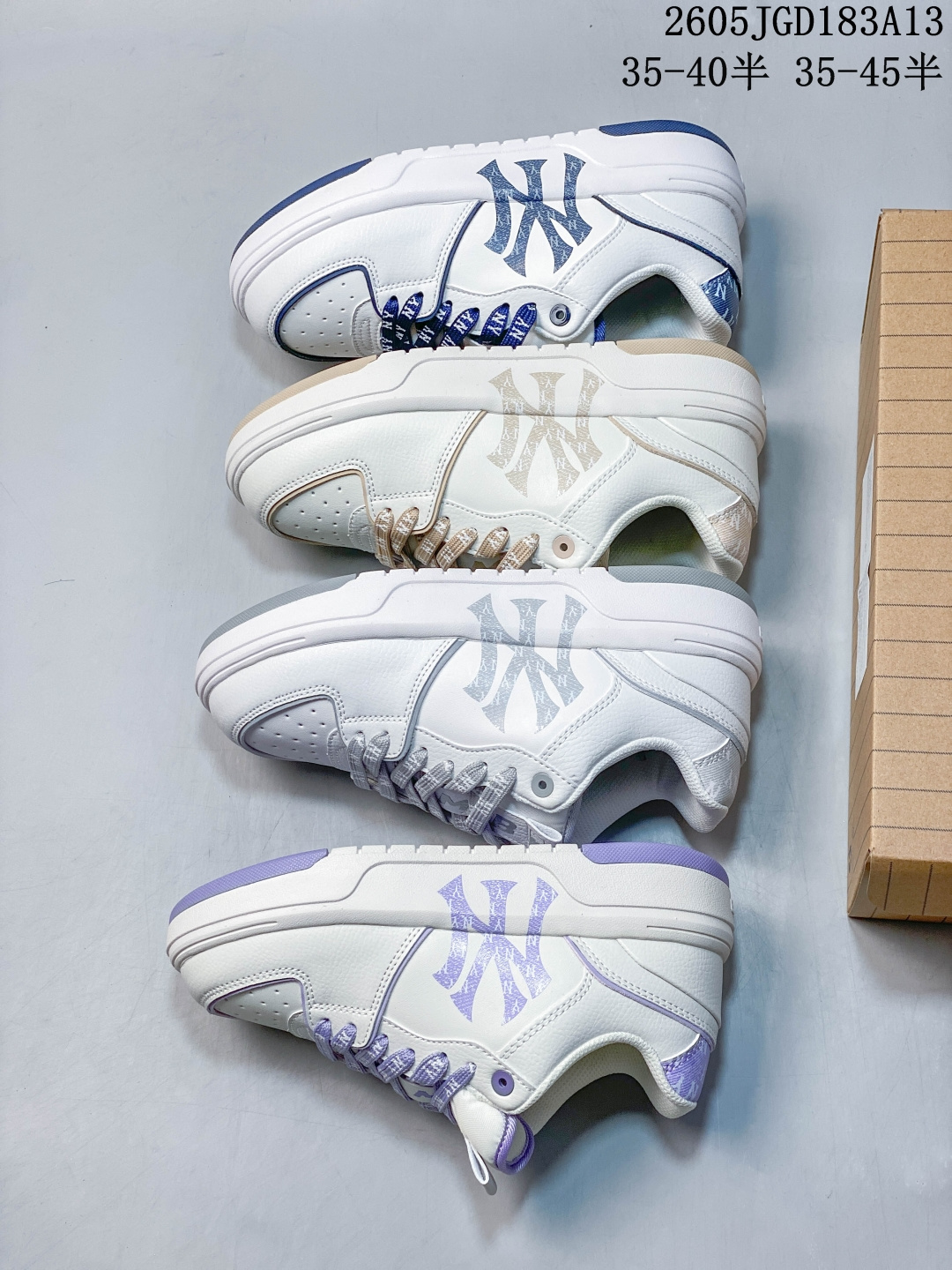 ️💰P140🔺MLB CHUNKY LINER Denim MONOGRAM Sl 厚底休闲鞋 NY印花限定 牛皮材质运动鞋 Size:35-45码 #2NSS24260514 05JGD183A13 image 1