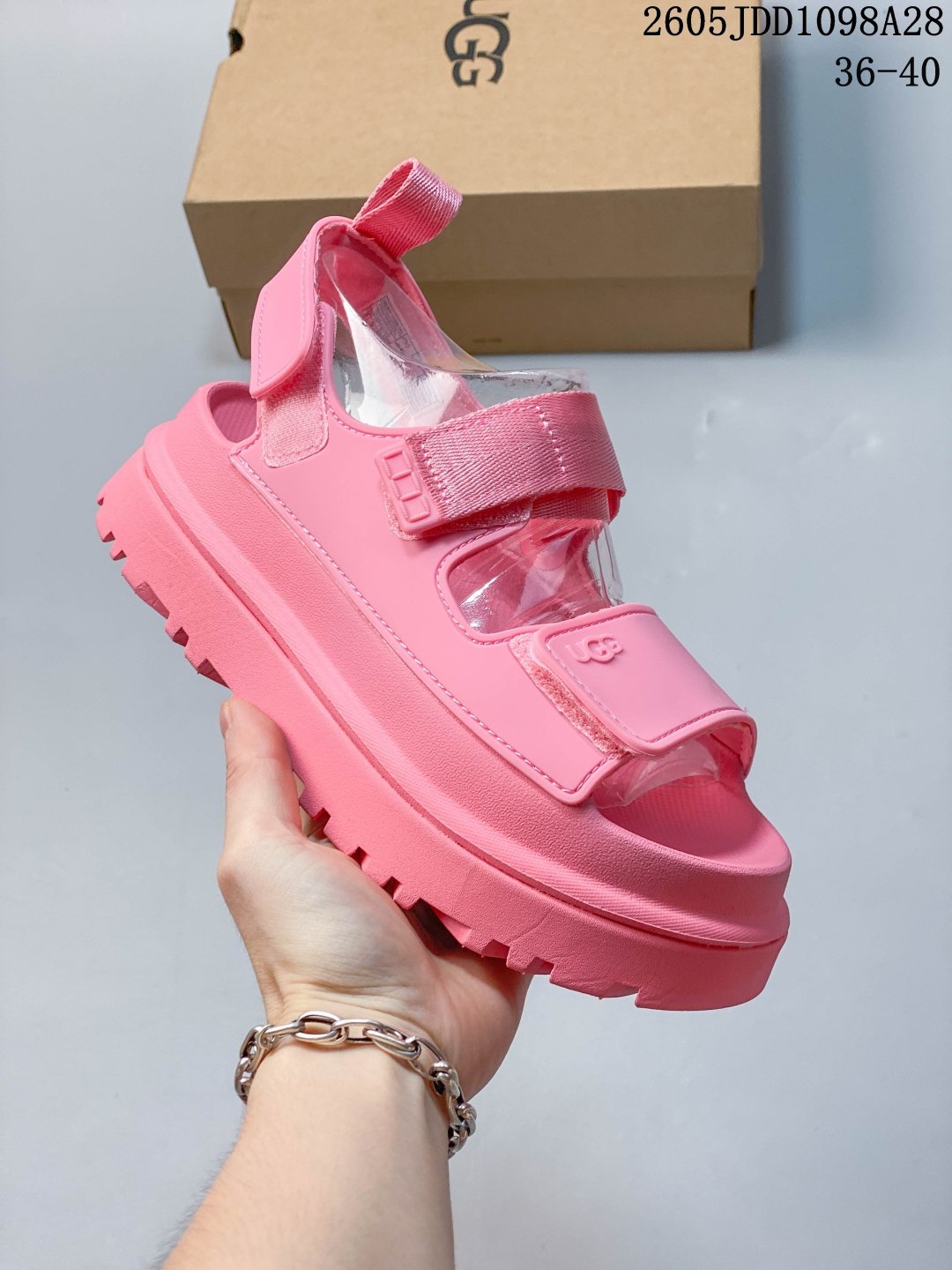 ️ 公司级✅UGG GOLDENGLOW 小众舒适时尚休闲厚底魔术贴时尚凉鞋! lD:HL141000511 JDD1098A28