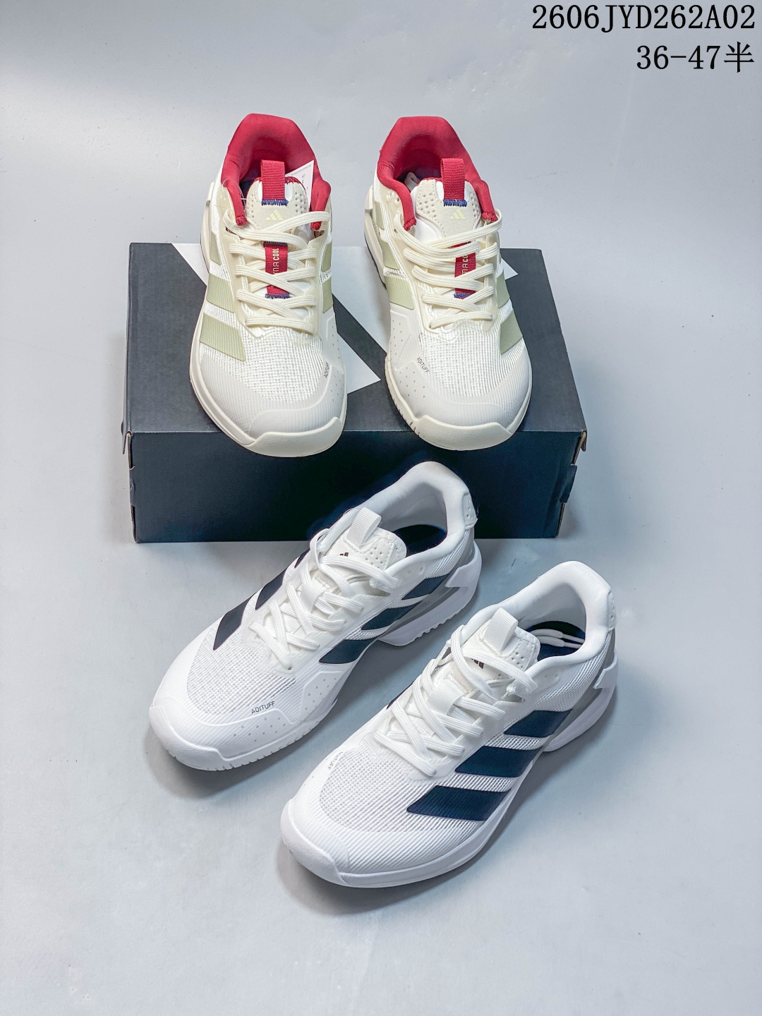 ️adidas Adizero Ubersonic 5 舒适贴合 低帮 网球鞋 男女款 粉白 06JYD262A02 image 1