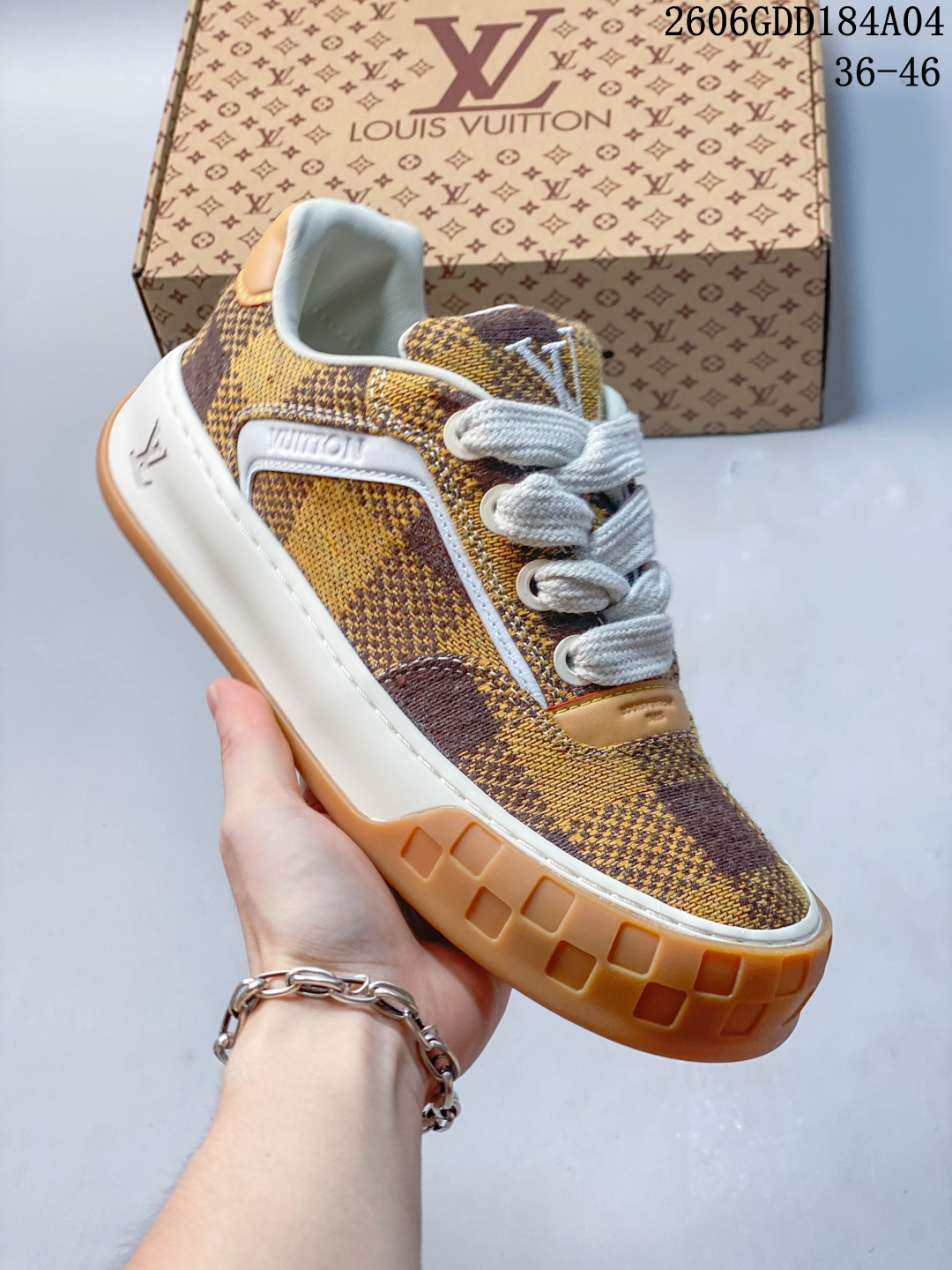 Louis Vuitton Trainer Sneaker Low LV 休闲运动文化百搭板鞋 尺码:36-45 ID:JED129-GDE 06GDD184A04 image 1
