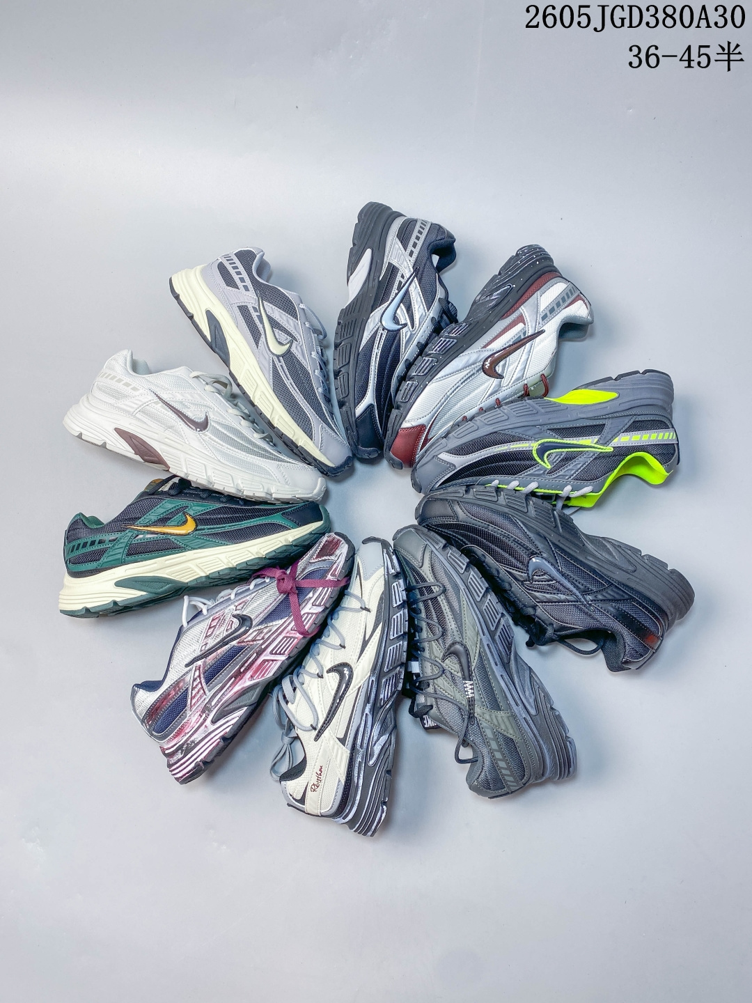 Nike/ 男女鞋制，升原楦原纸版开发数据，采用环保纤维革组合网织布鞋面材质，中底搭载EVA缓震组合防滑耐磨橡胶大底❗ins穿搭韩系古着风，回味经典！Nike Initiator Running 创始者系列复古老爹休闲运动舒适跑鞋 类型：男女鞋 码数：36 36.5 37.5 38 38.5 39 40 40.5 41 42 42.5 43 44 45 05JGD380A30 image 1