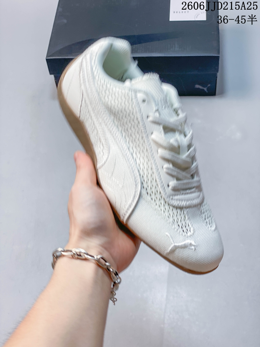 PUMA speedcat Aéré 绗缝线设计感 舒适百搭 春日薄底赛车鞋 德训 网面 耐磨透气支撑轻便保暖 低帮 生活休闲鞋 米白色 612150QWU半 36-45 06JJD215A25 image 1